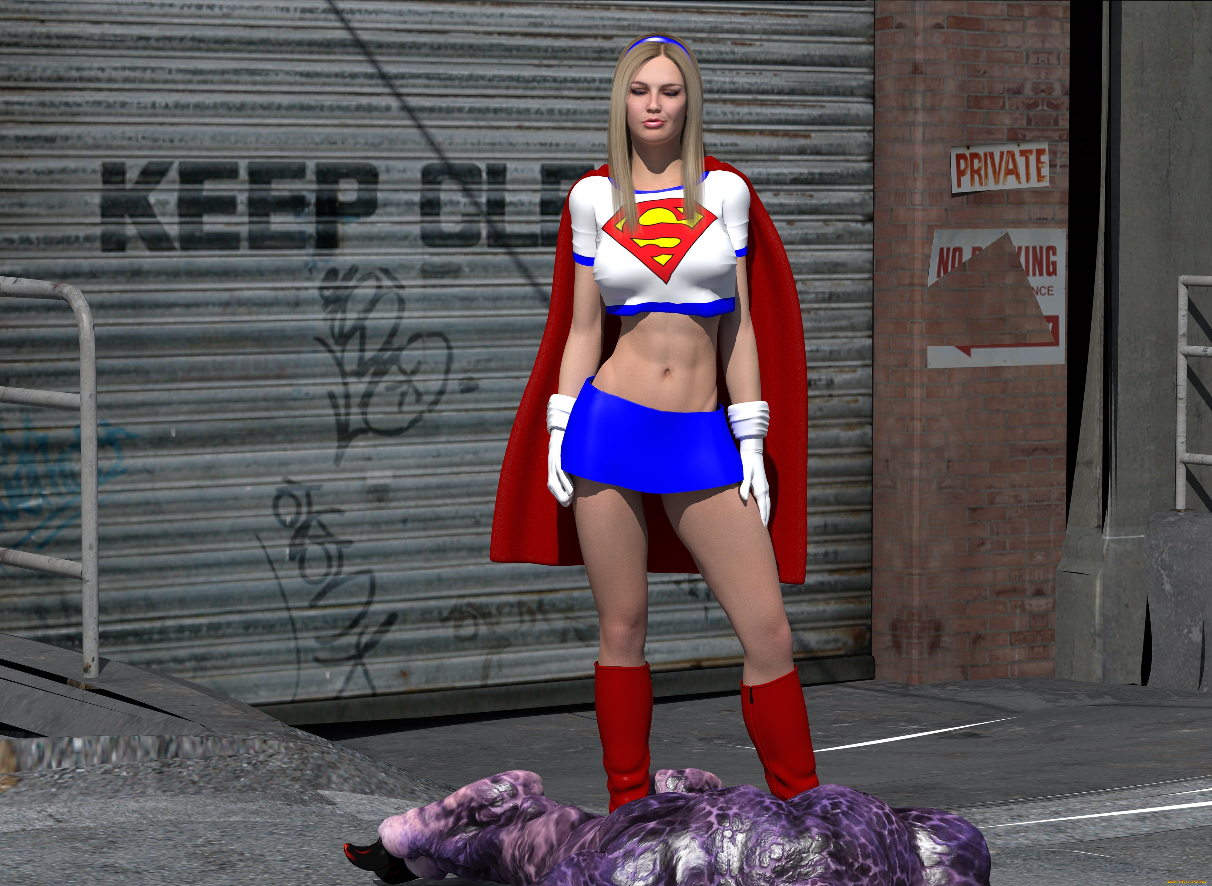 3д, графика, fantasy, , фантазия, супермен