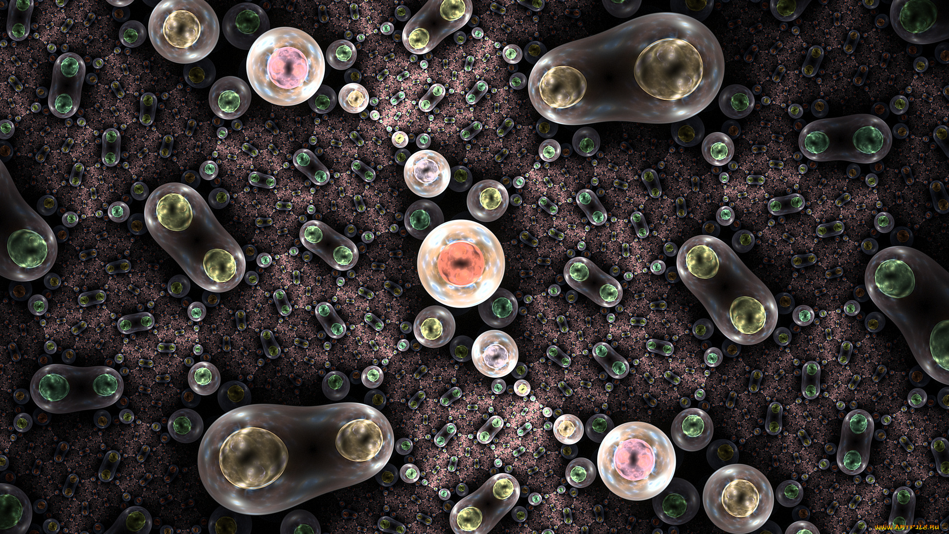 3д, графика, фракталы, , fractal, узор, фон, цвета