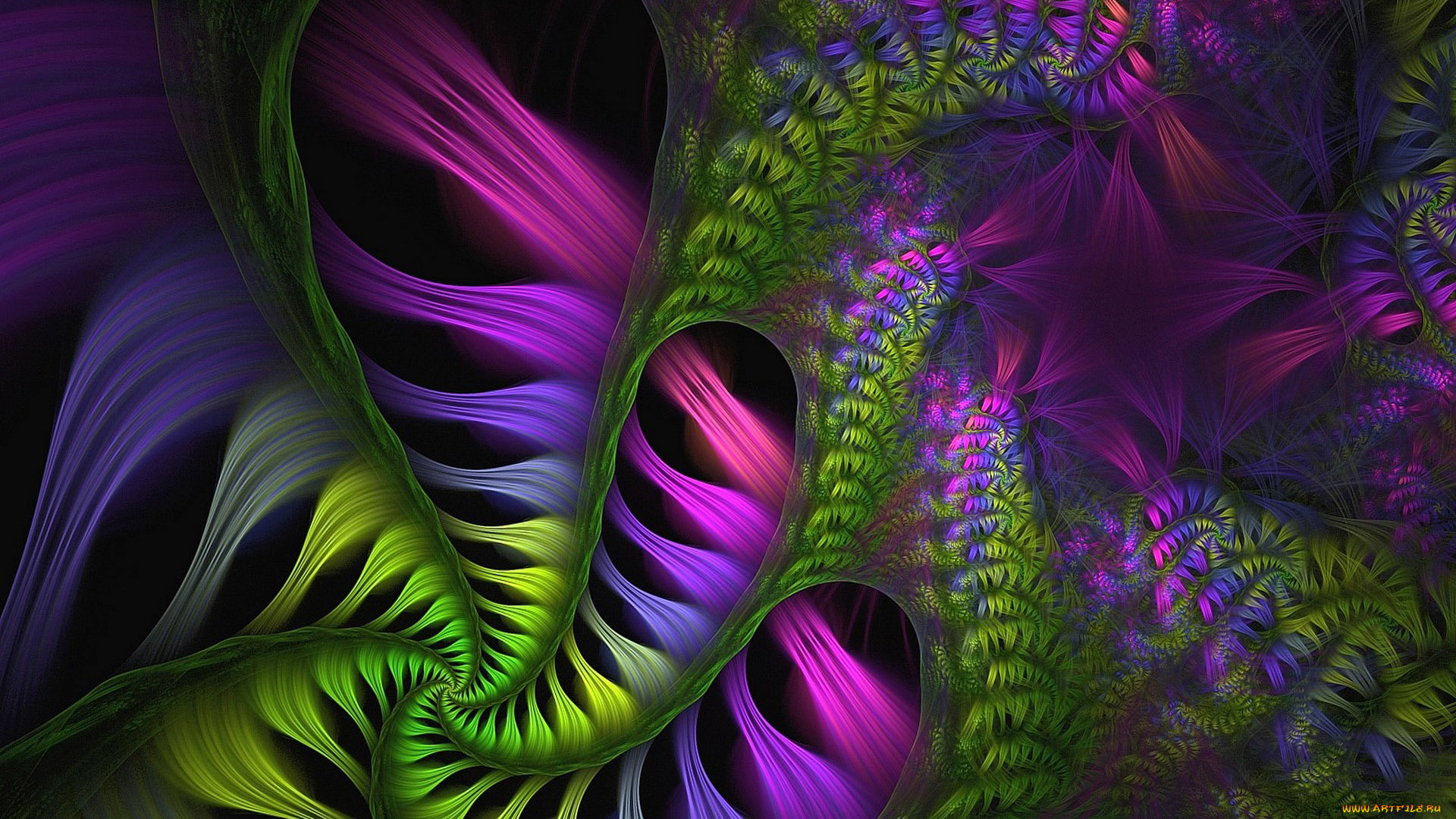 3д, графика, фракталы, , fractal, узор, фон, цвета
