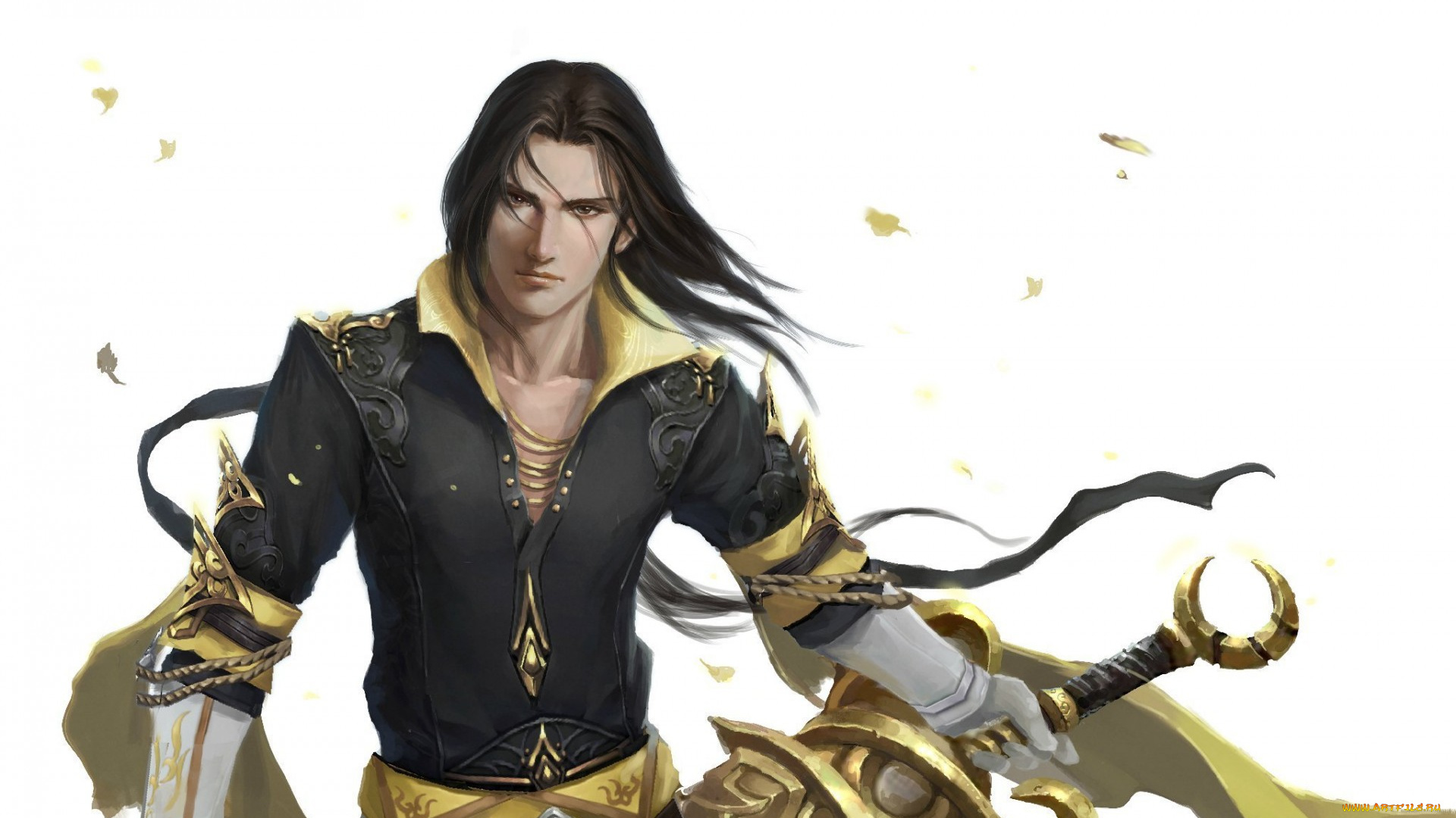 фэнтези, люди, азия, воин, оружие, парень