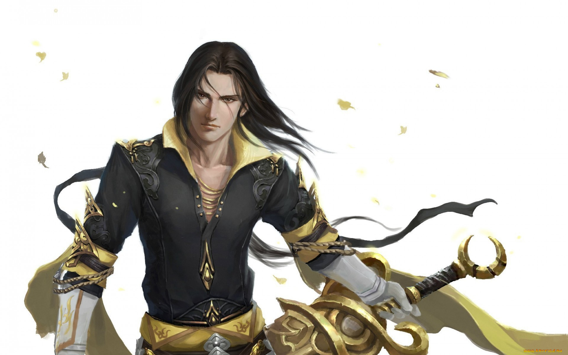 фэнтези, люди, азия, воин, оружие, парень