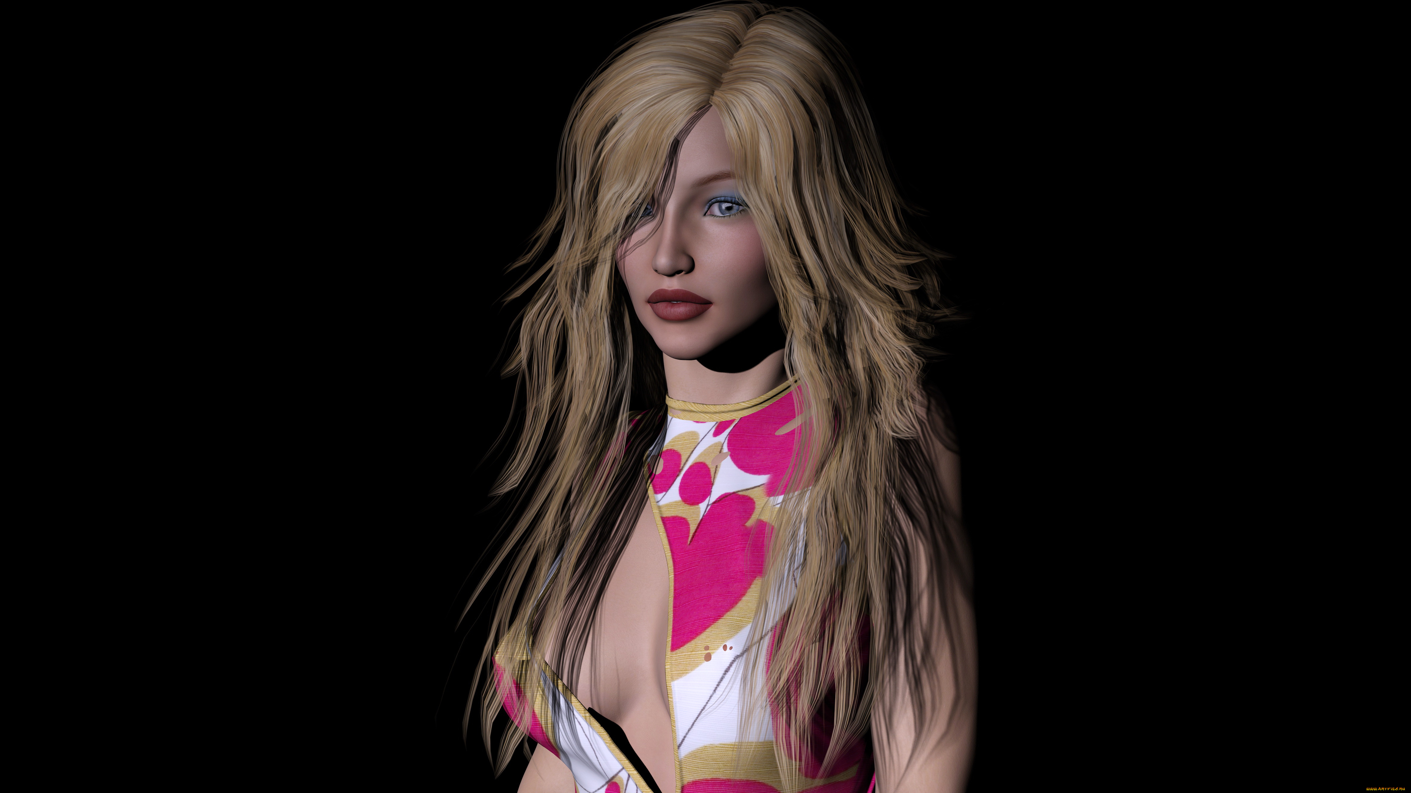 3д, графика, люди, , people, девушка, взгляд, фон