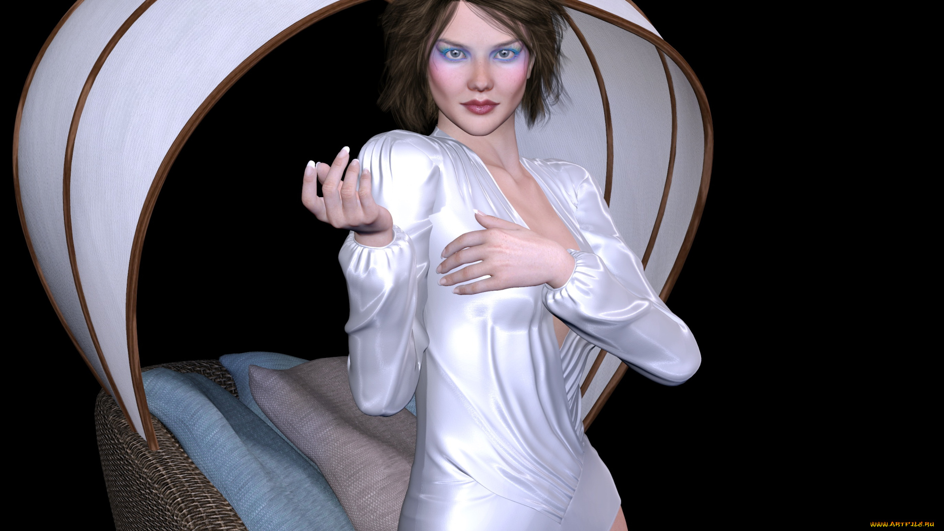 3д, графика, люди, , people, девушка, фон, взгляд