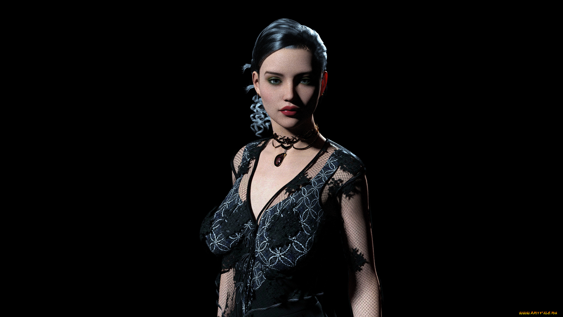 3д, графика, люди, , people, девушка, фон, взгляд