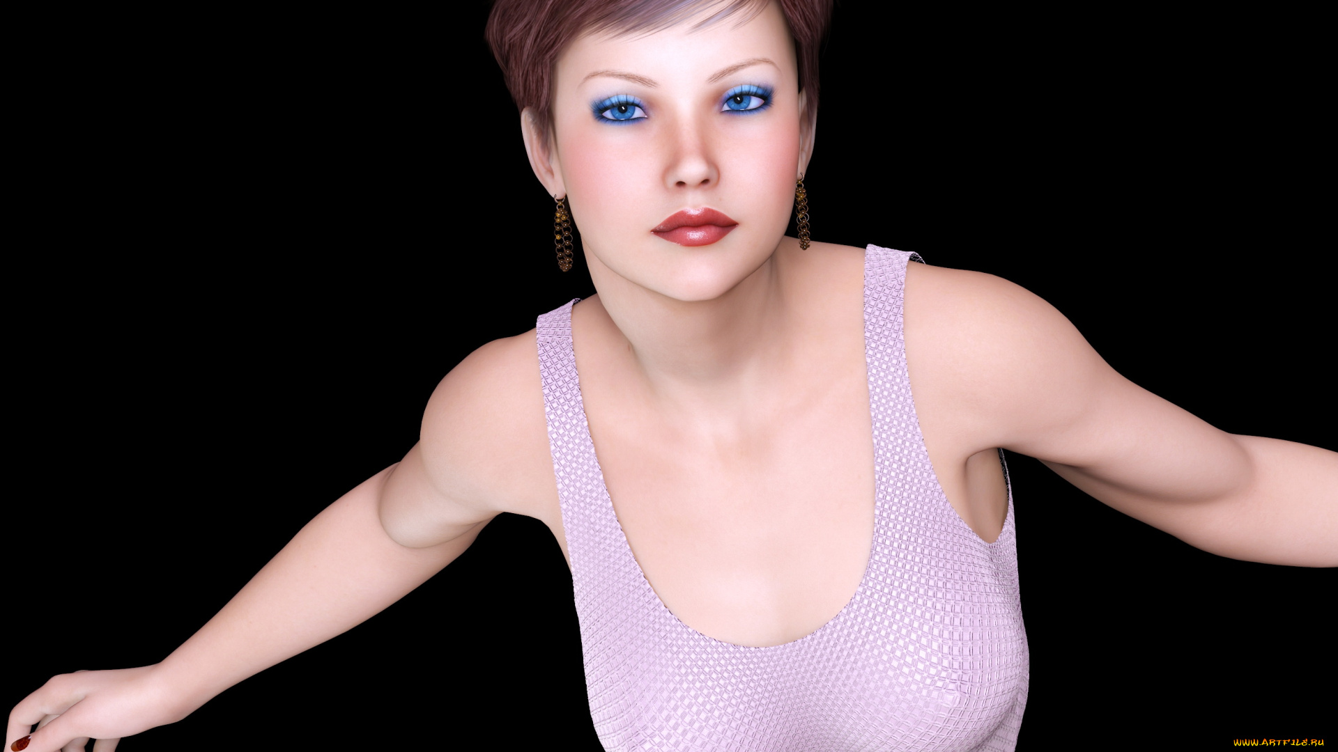 3д, графика, люди, , people, девушка, взгляд, фон