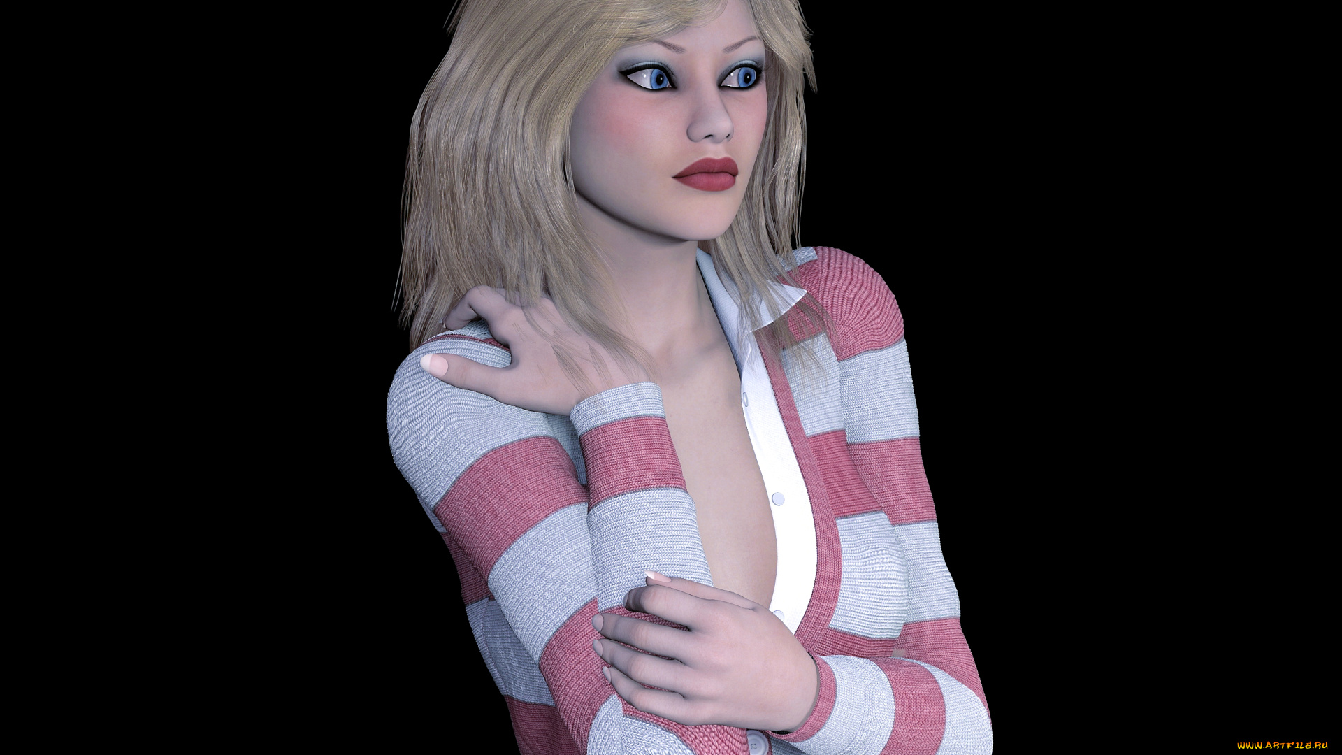 3д, графика, люди, , people, фон, взгляд, девушка