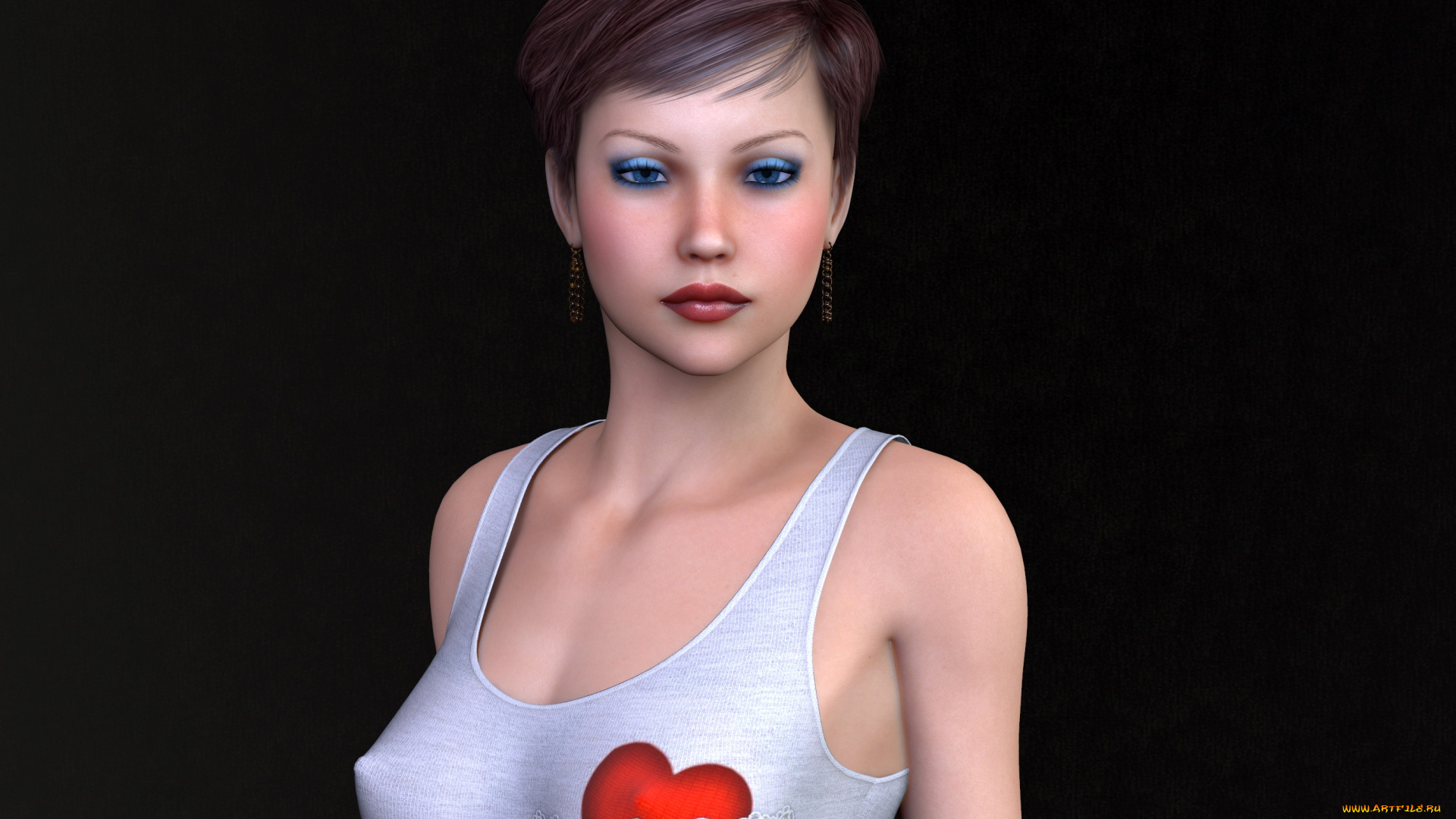 3д, графика, люди, , people, взгляд, фон, девушка