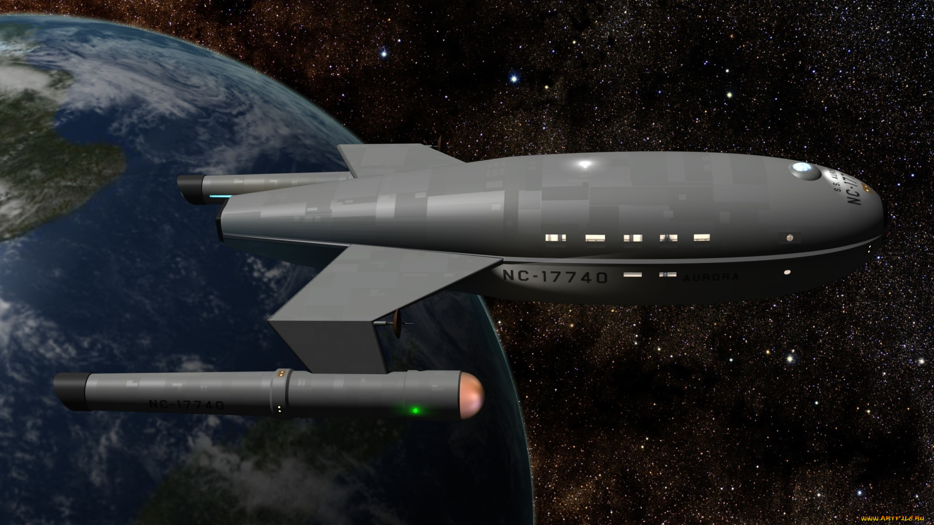 космос, арт, вселенная, полет, космический, корабль