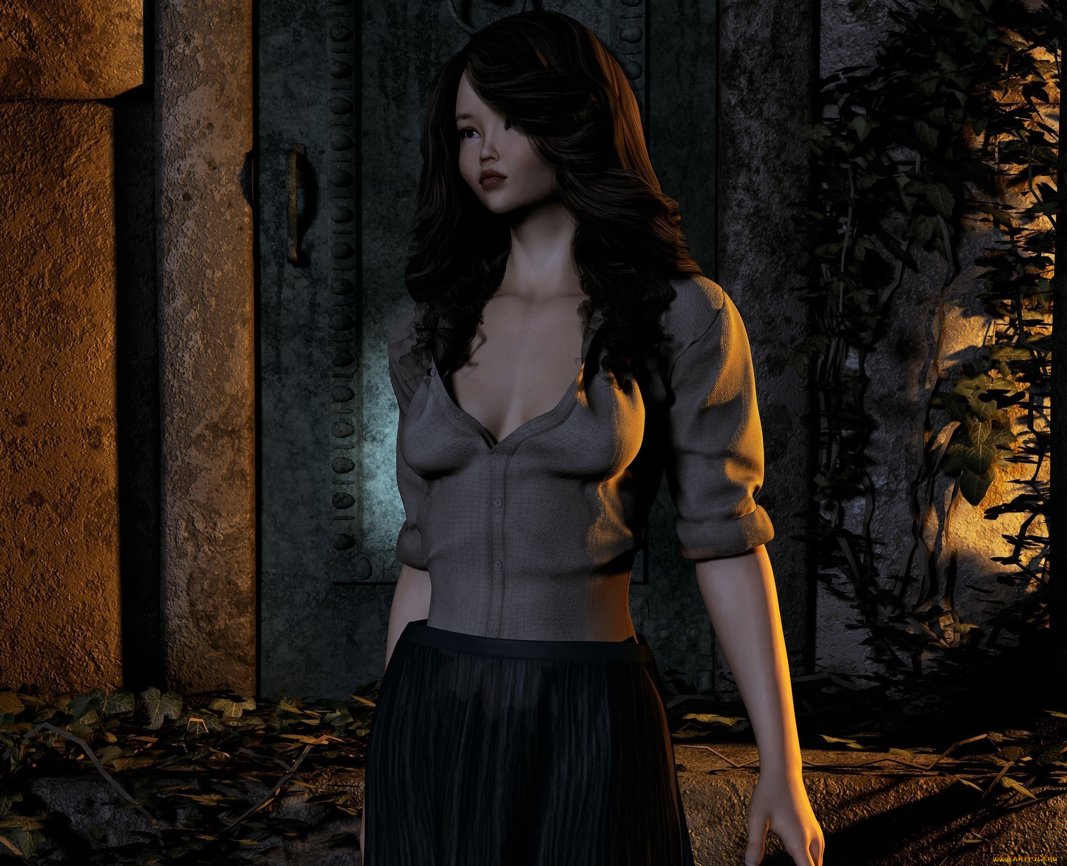 3д, графика, люди, , people, девушка, фон, взгляд