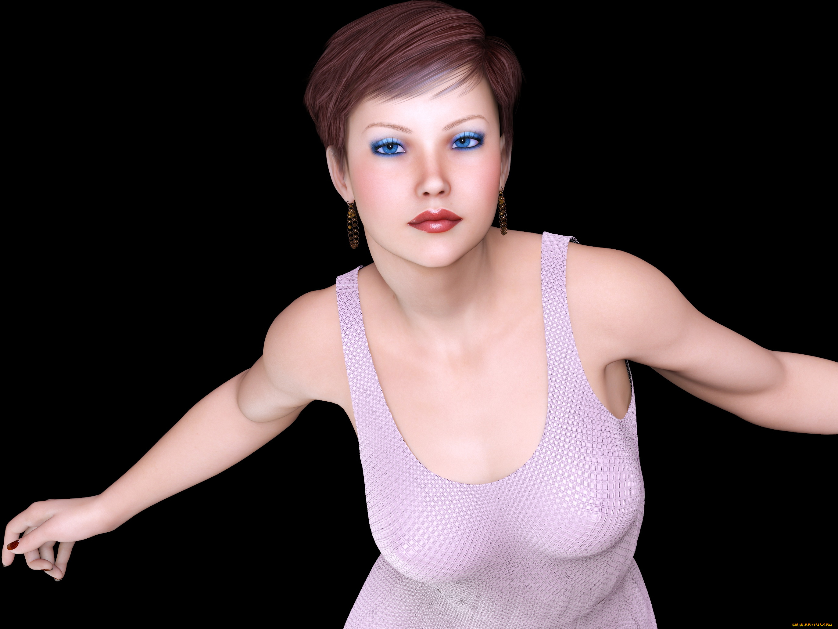 3д, графика, люди, , people, девушка, взгляд, фон