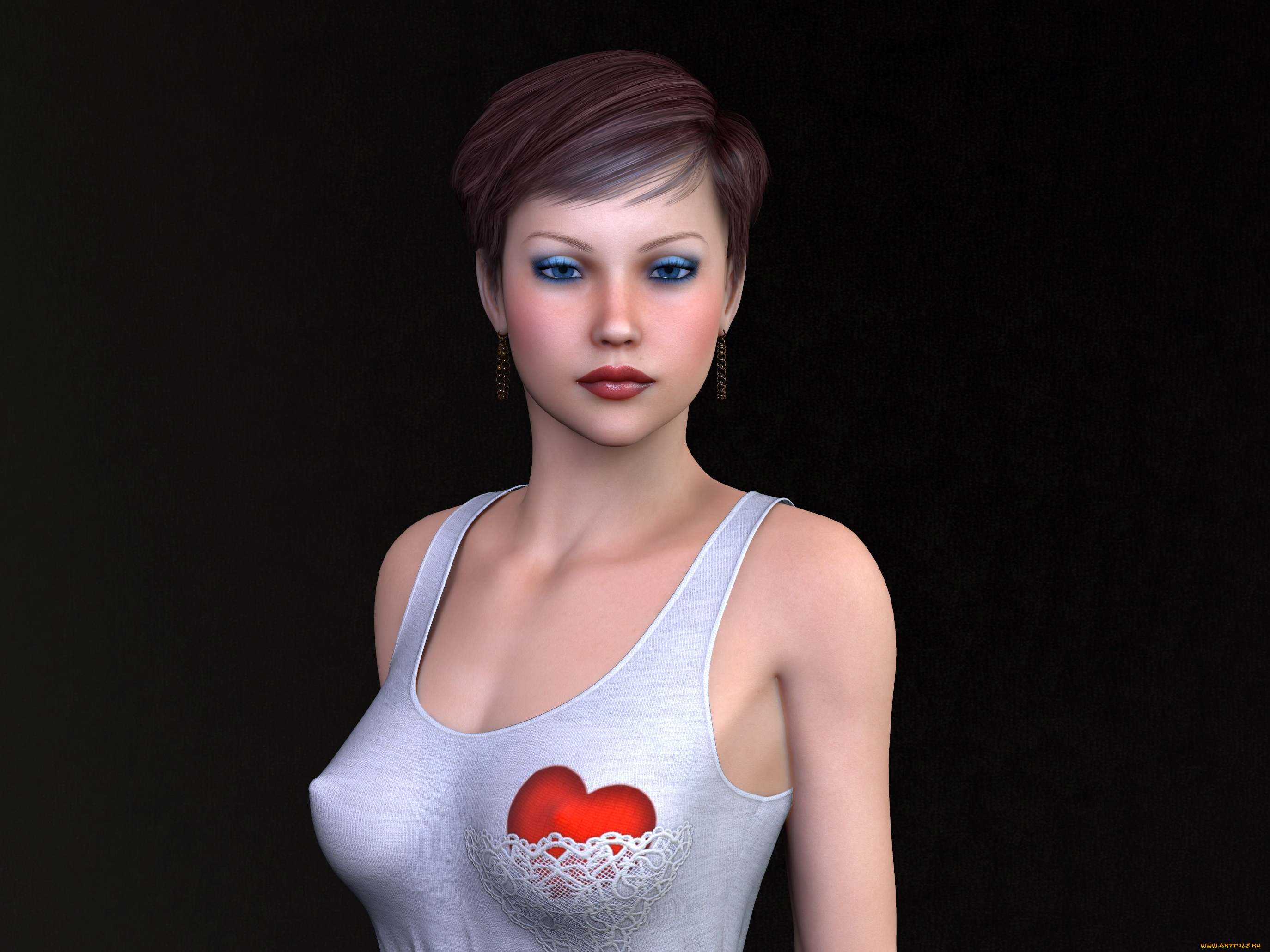 3д, графика, люди, , people, взгляд, фон, девушка