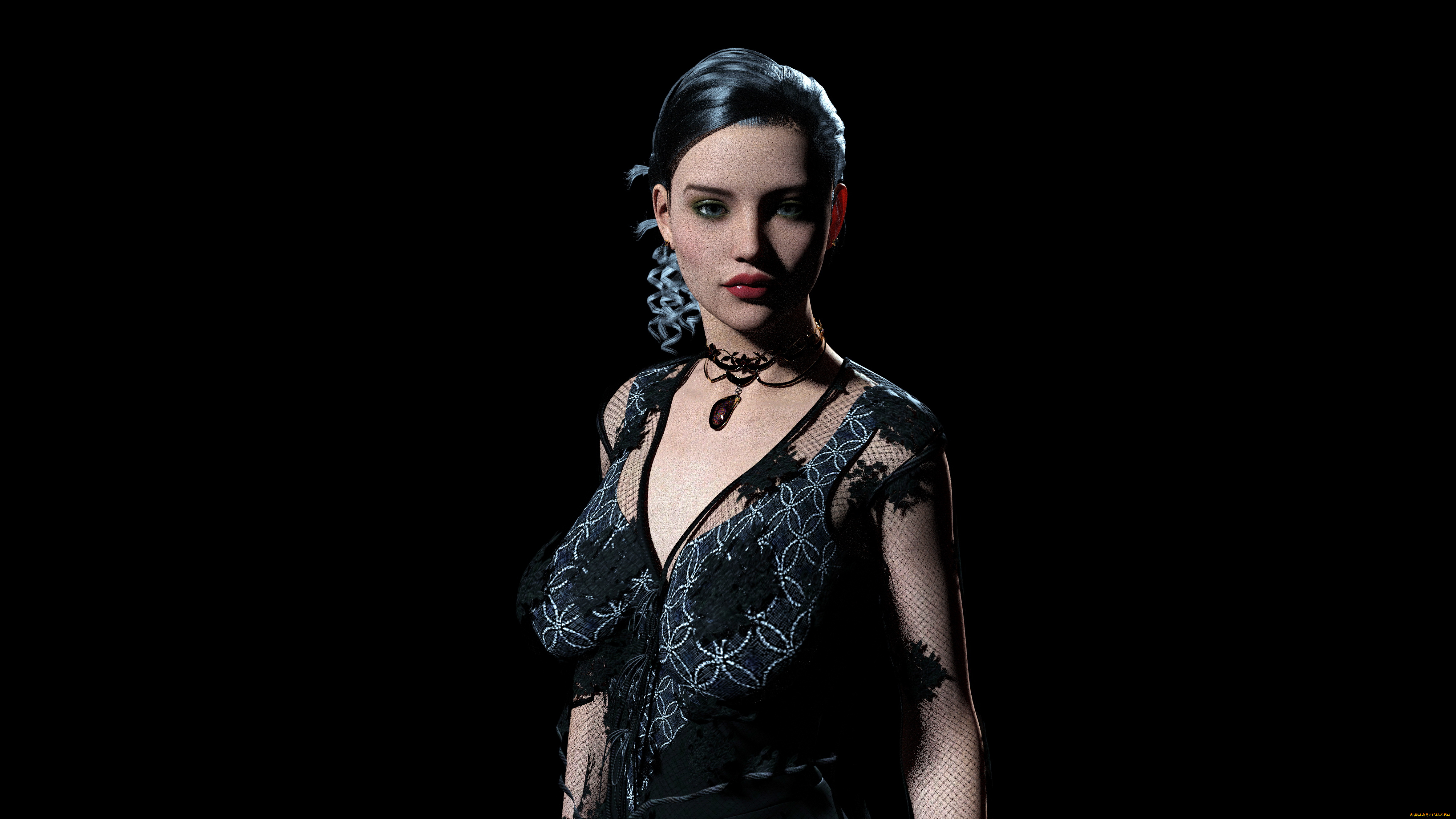 3д, графика, люди, , people, девушка, фон, взгляд