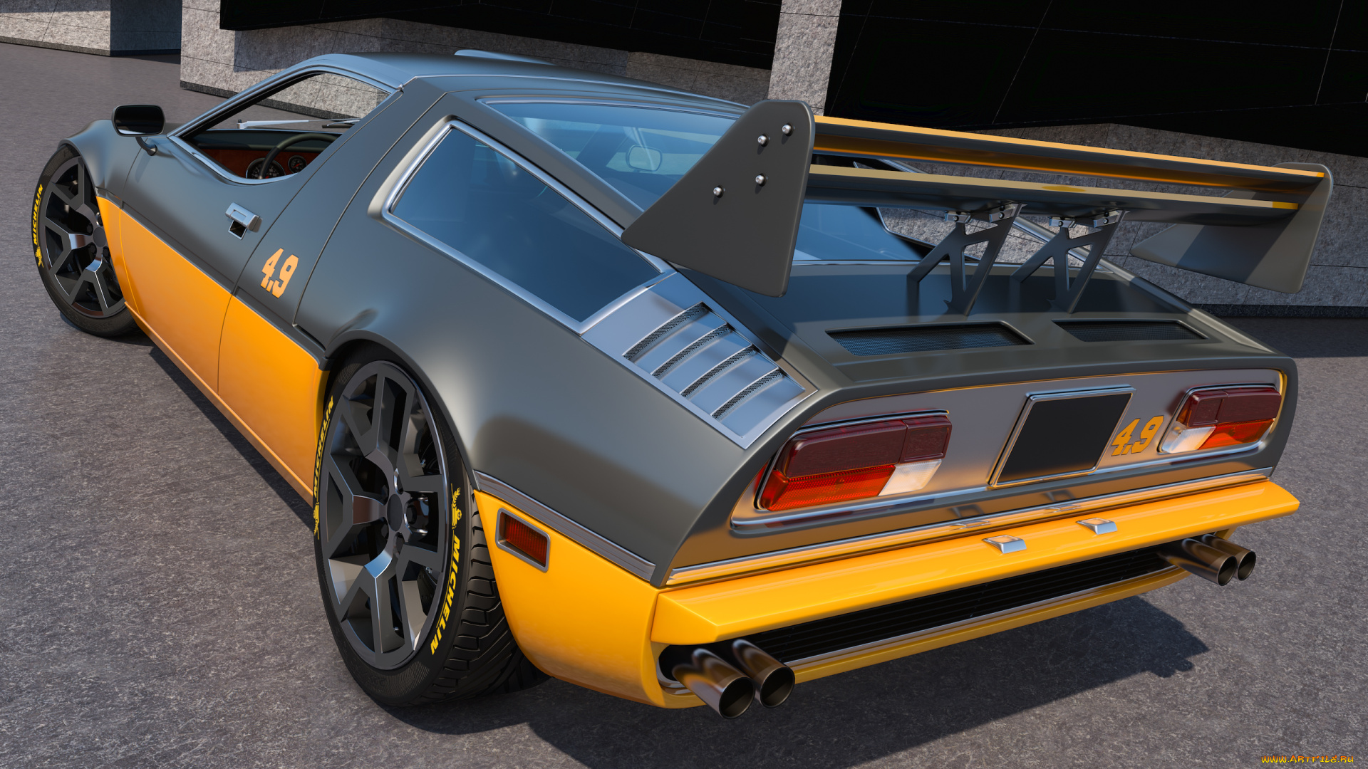 автомобили, 3д, фон, автомобиль