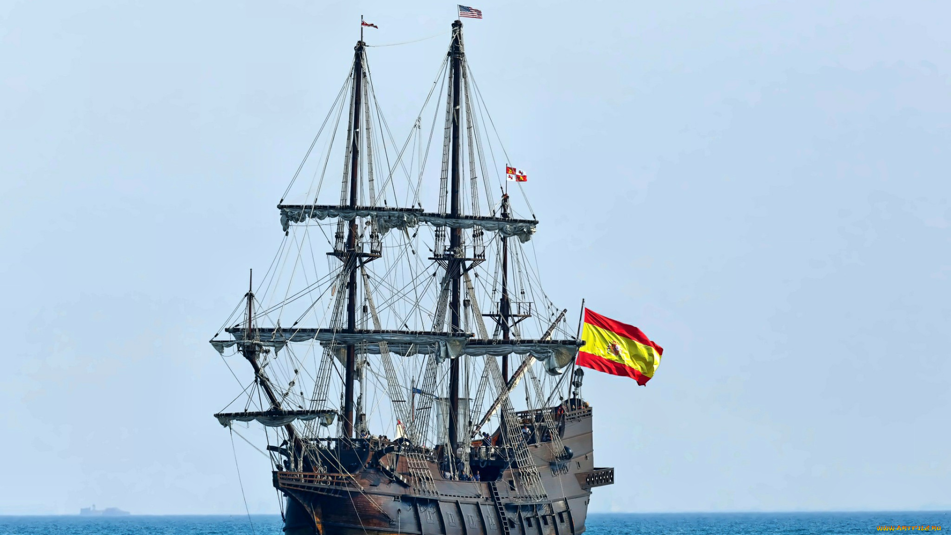 el, gale&, 243, n, andaluc&, 237, корабли, парусники, паруса, мачты