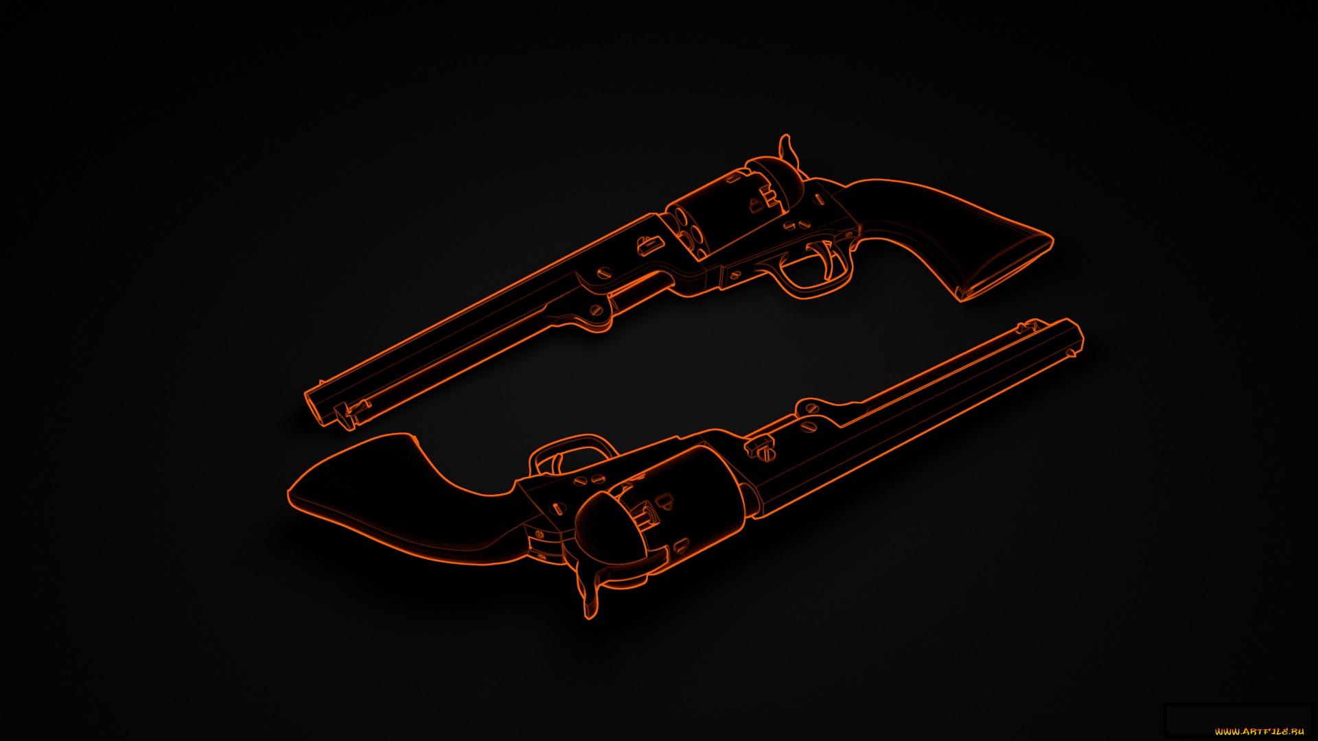 рисованное, минимализм, оружие