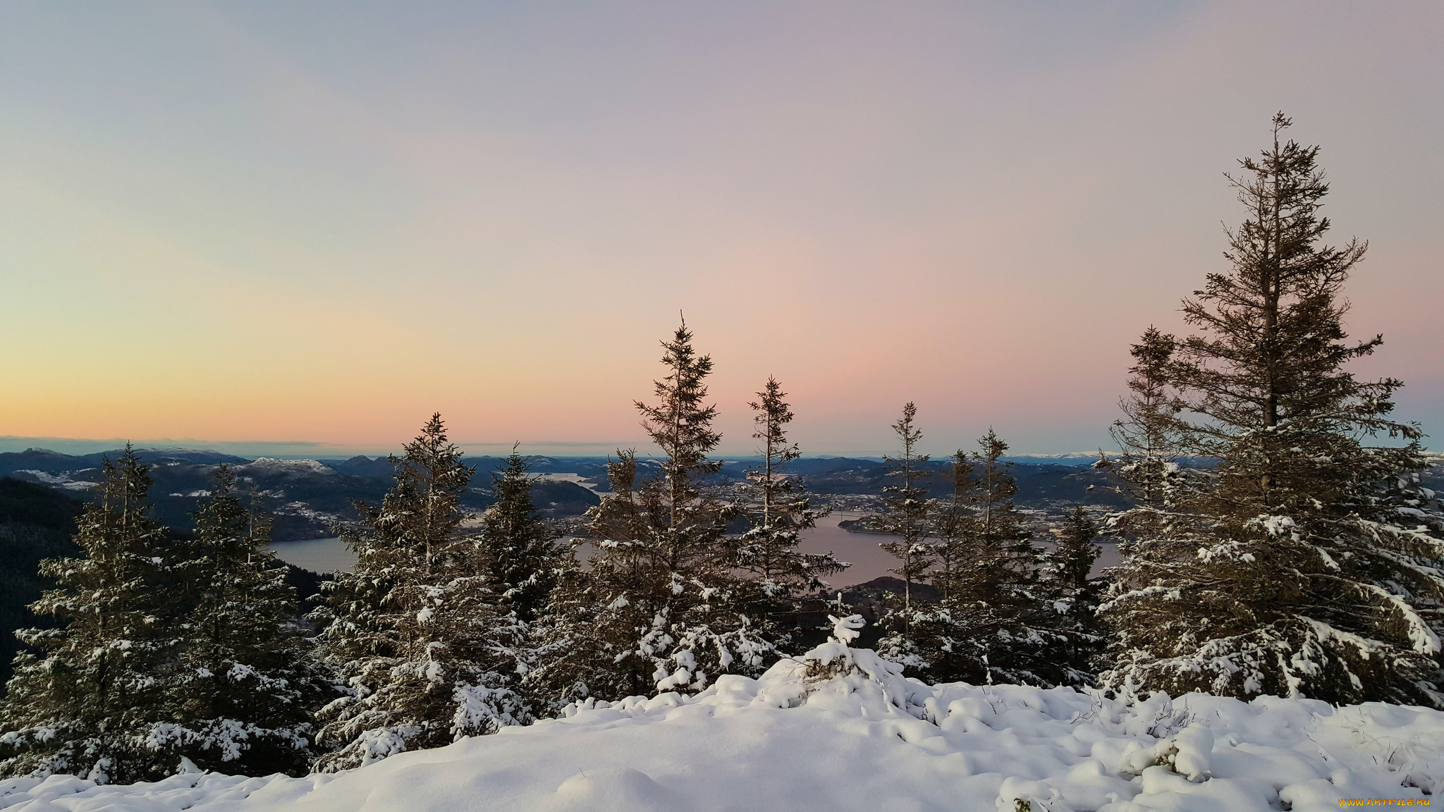 природа, зима, снег