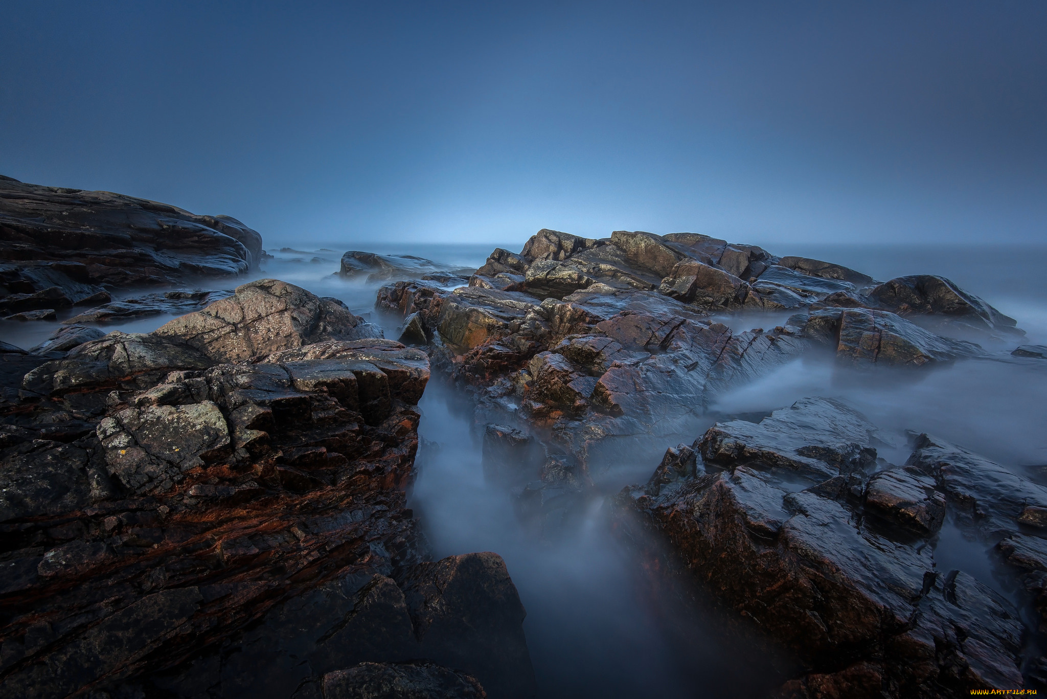 природа, побережье, камни, скалы, небо, море