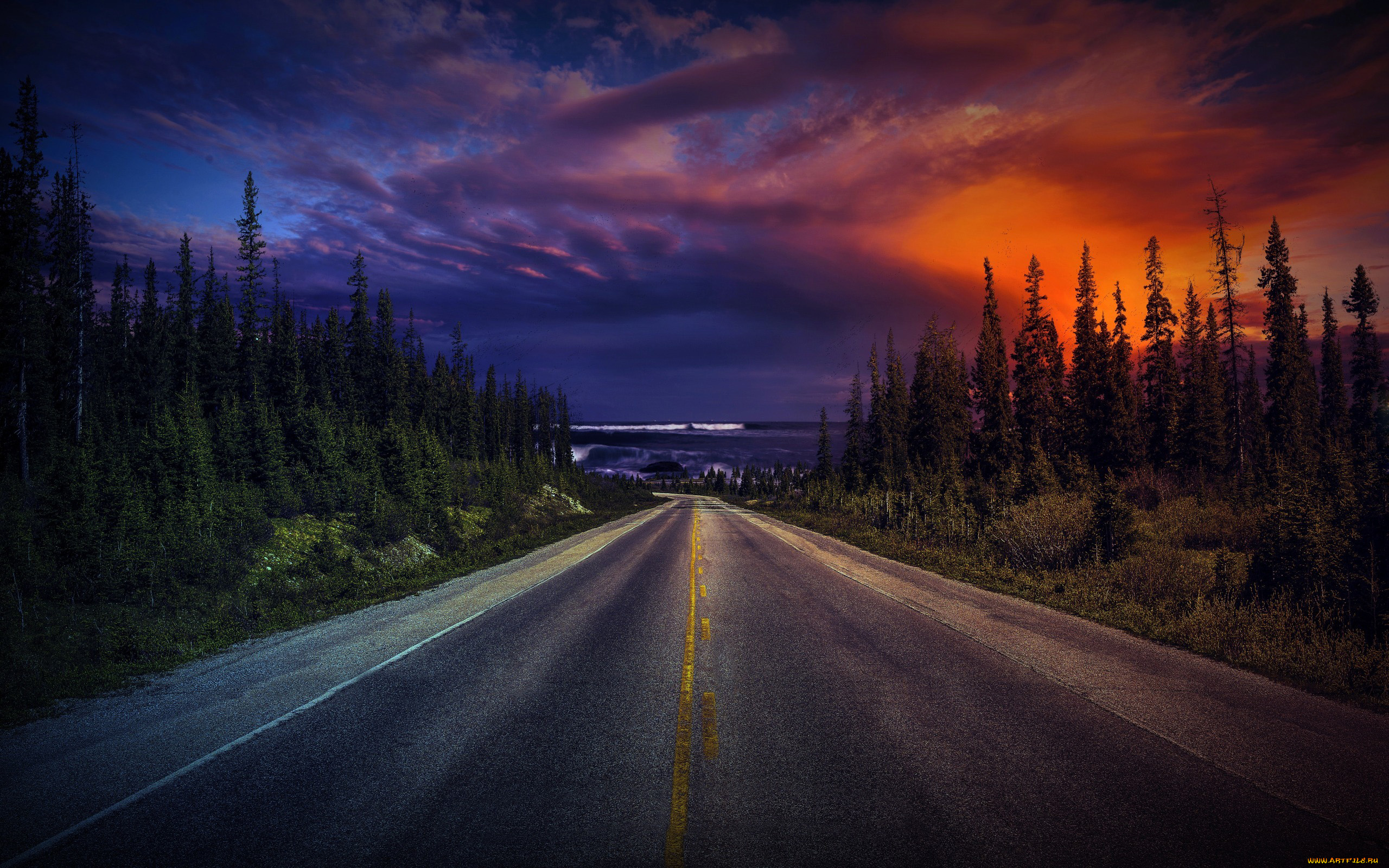 природа, дороги, шоссе