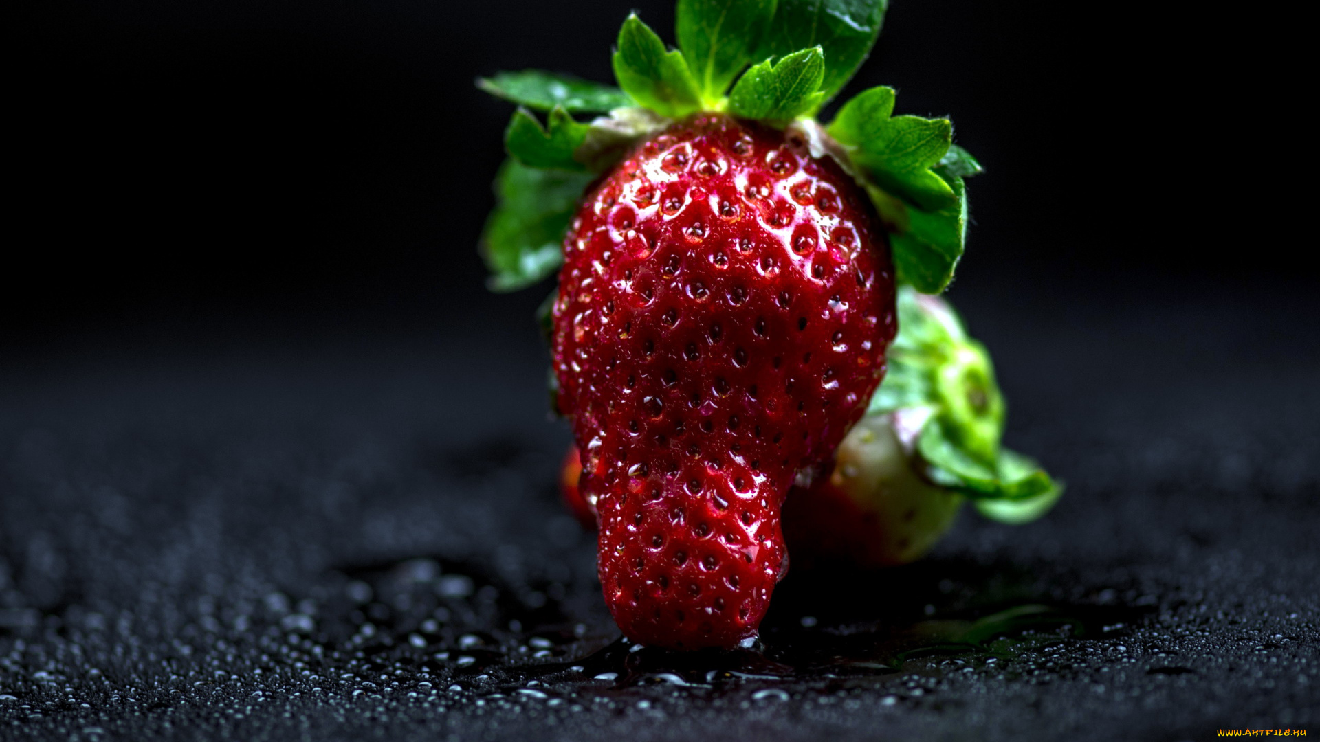 еда, клубника, , земляника, капли, ягода