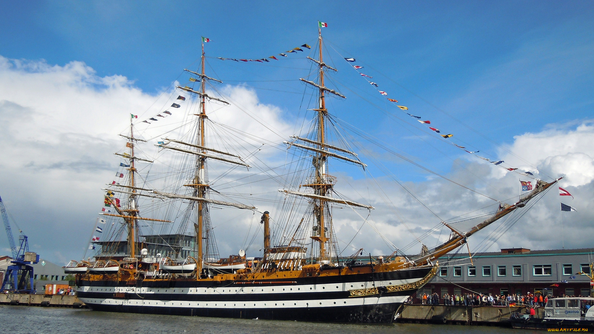 корабли, парусники, паруса, мачты