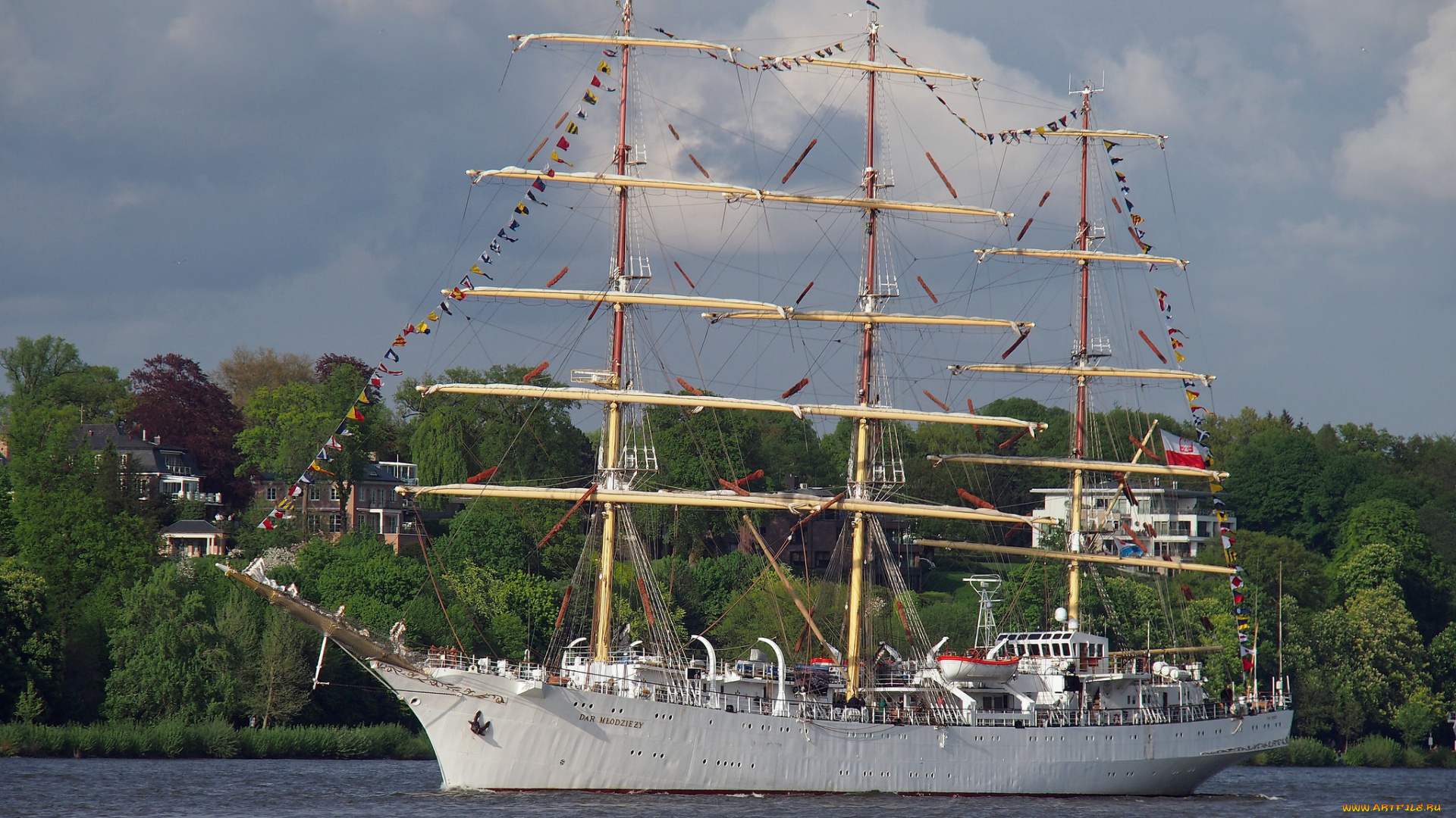 корабли, парусники, паруса, мачты