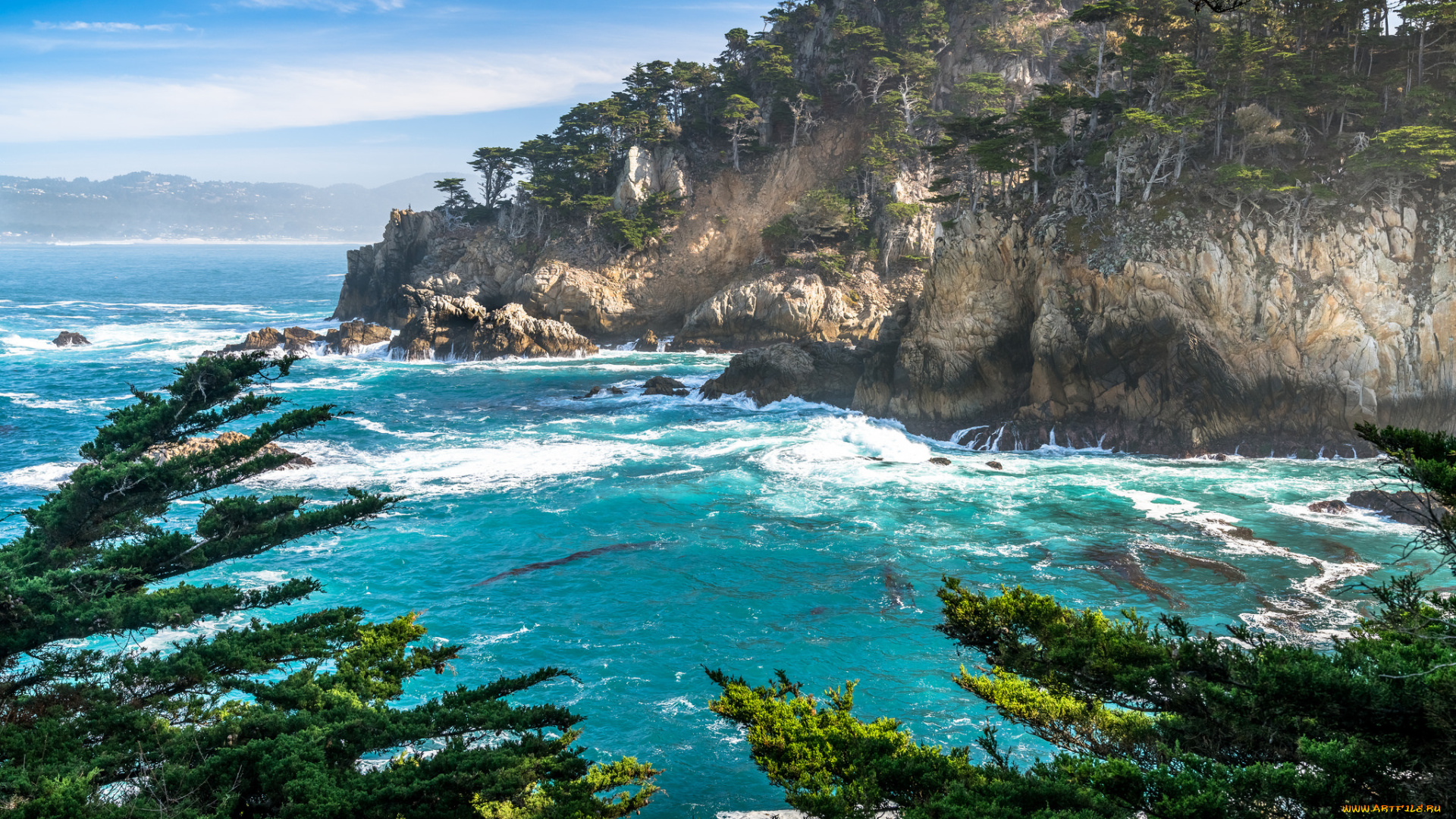 природа, побережье, простор