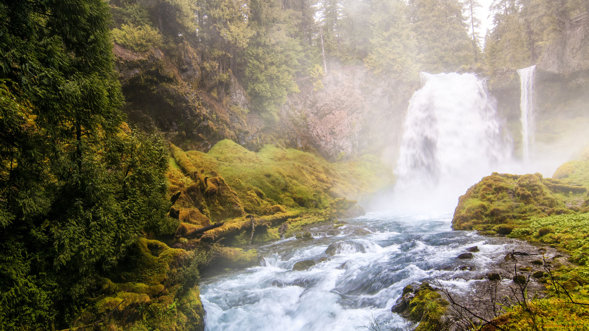 природа, водопады, простор