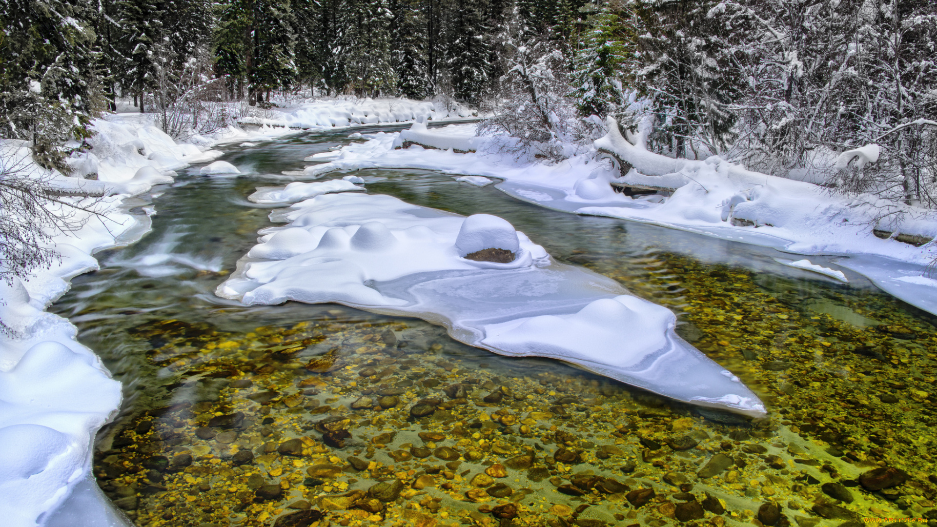 природа, зима, простор