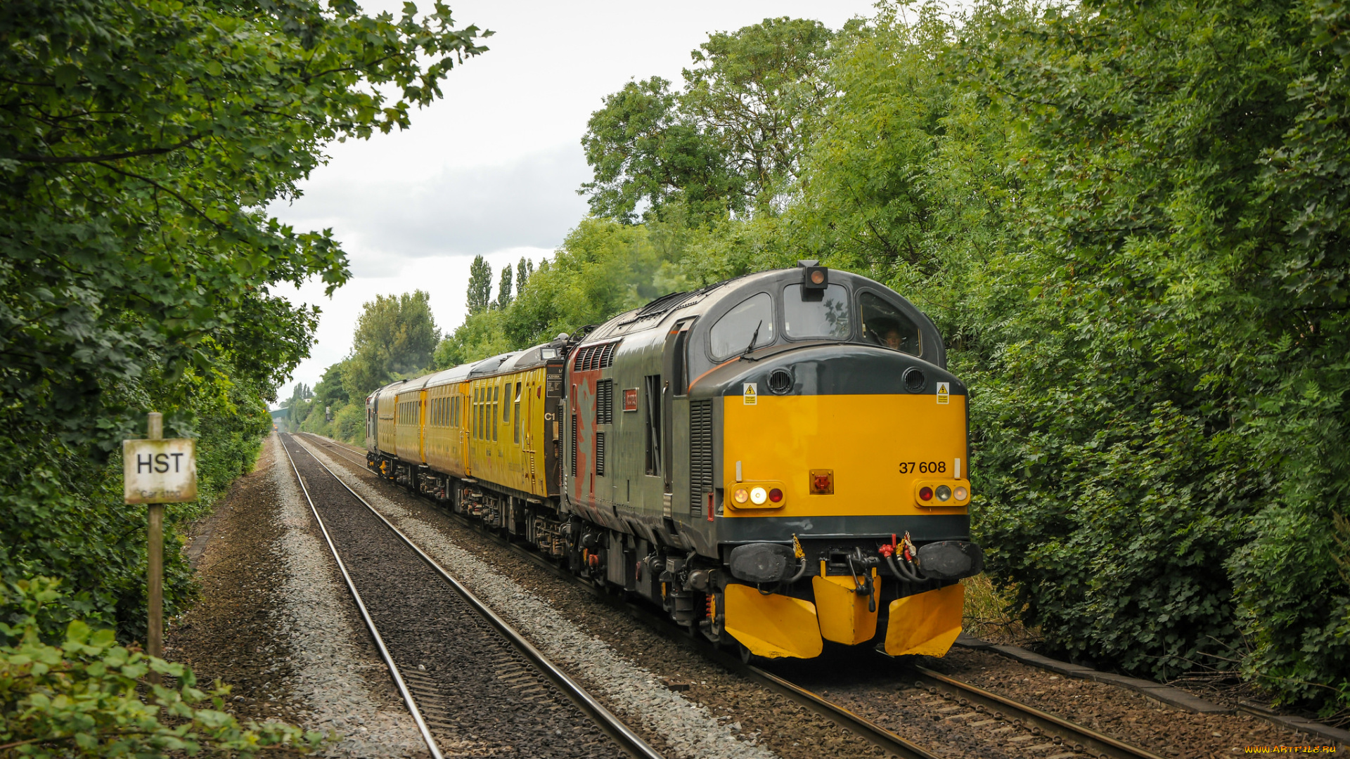 техника, поезда, локомотив, состав