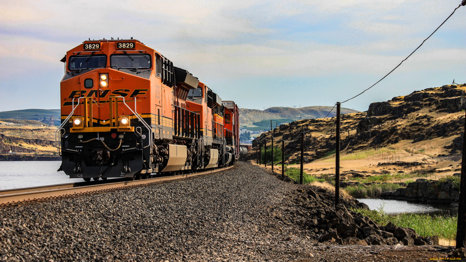 техника, поезда, локомотив, состав