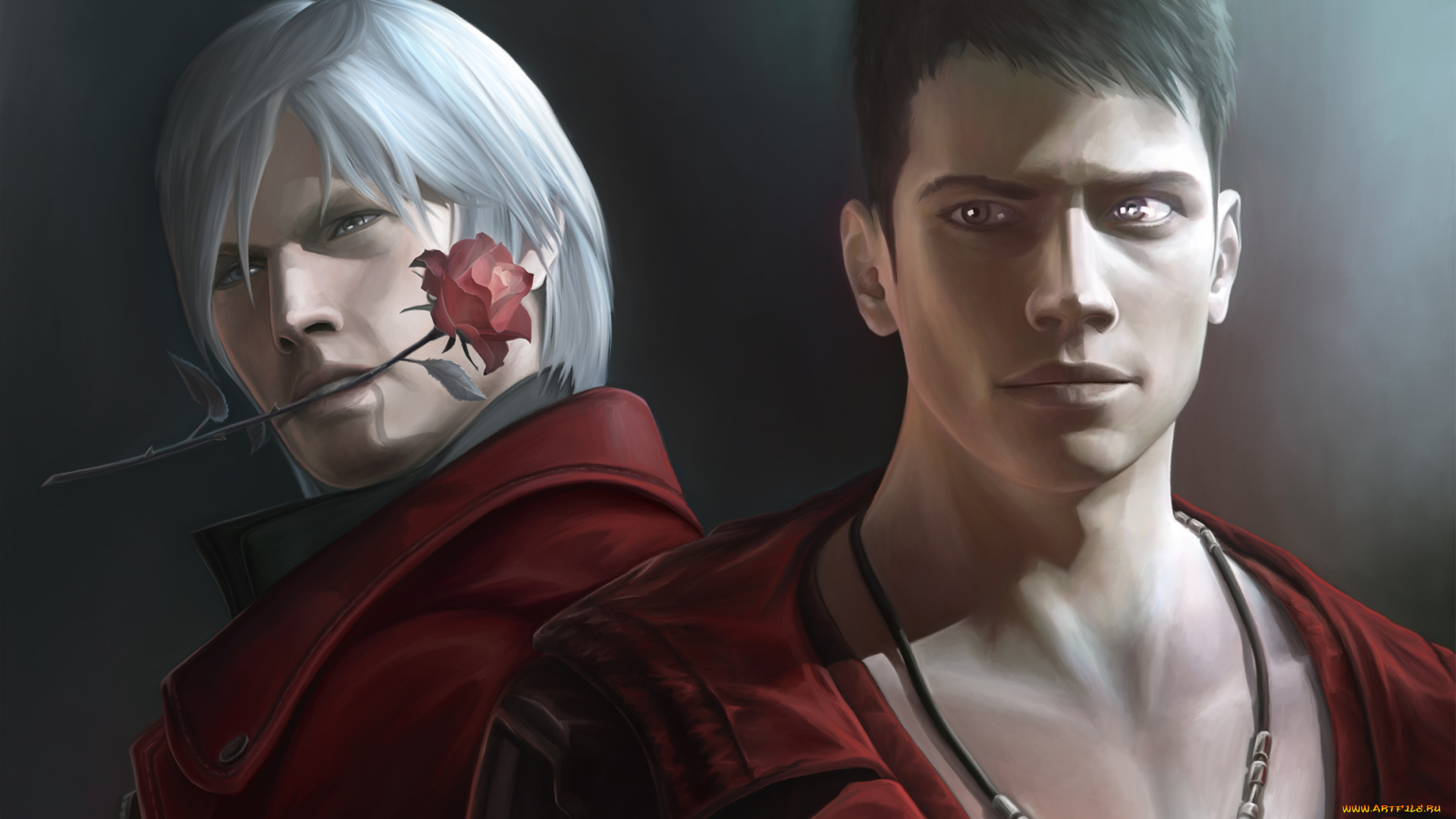 видео, игры, devil, may, cry, роза, фон, взгляд, мужчины