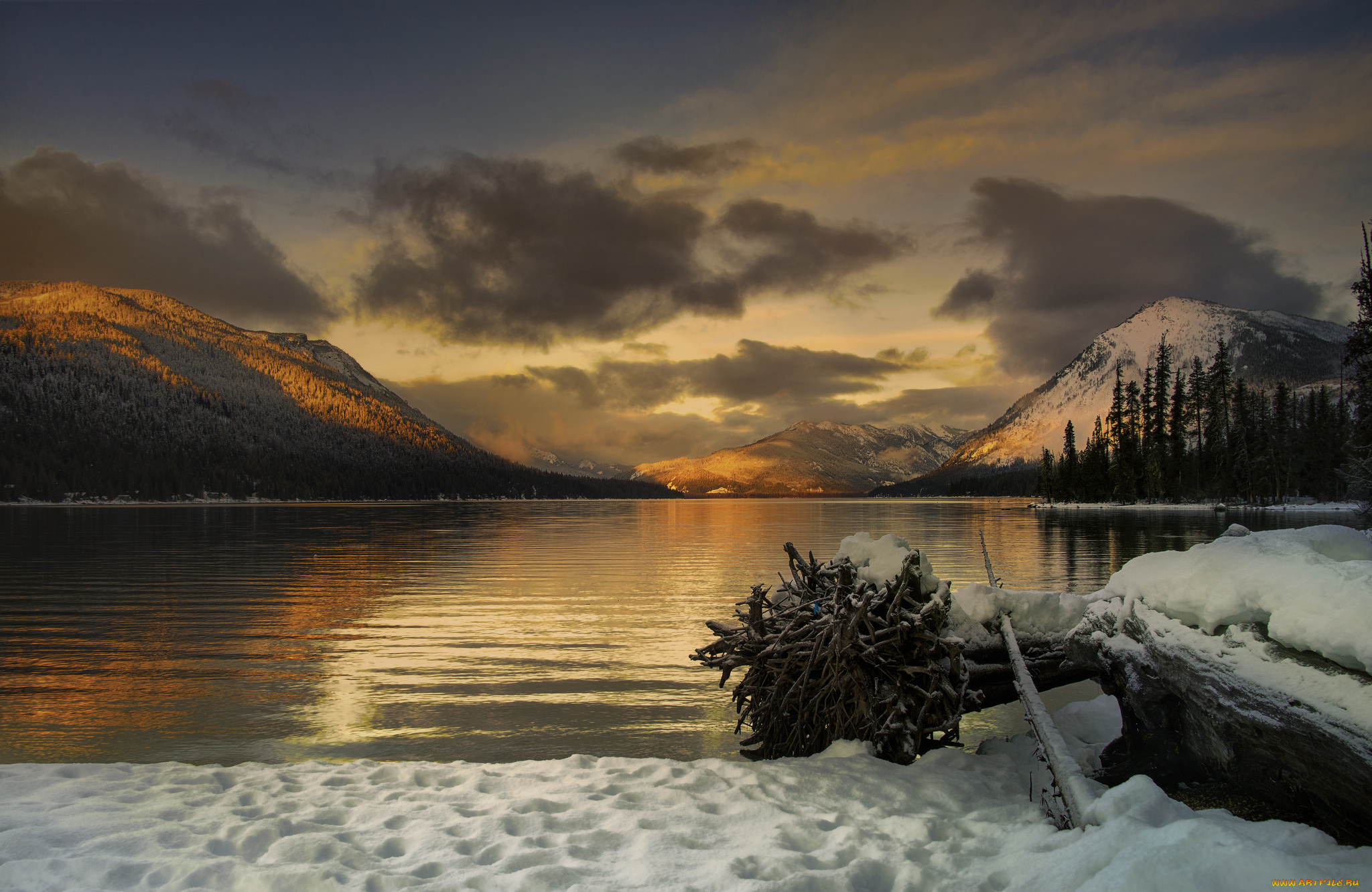 природа, побережье, простор