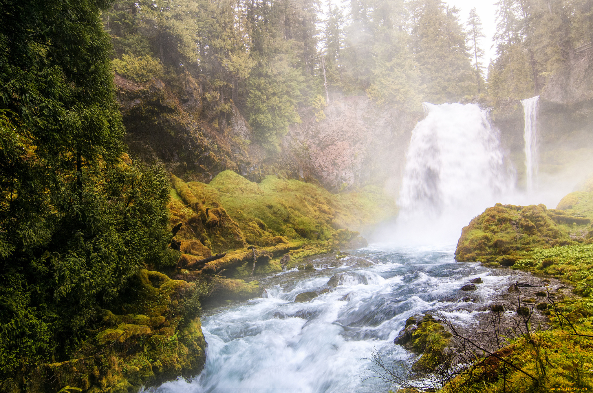природа, водопады, простор