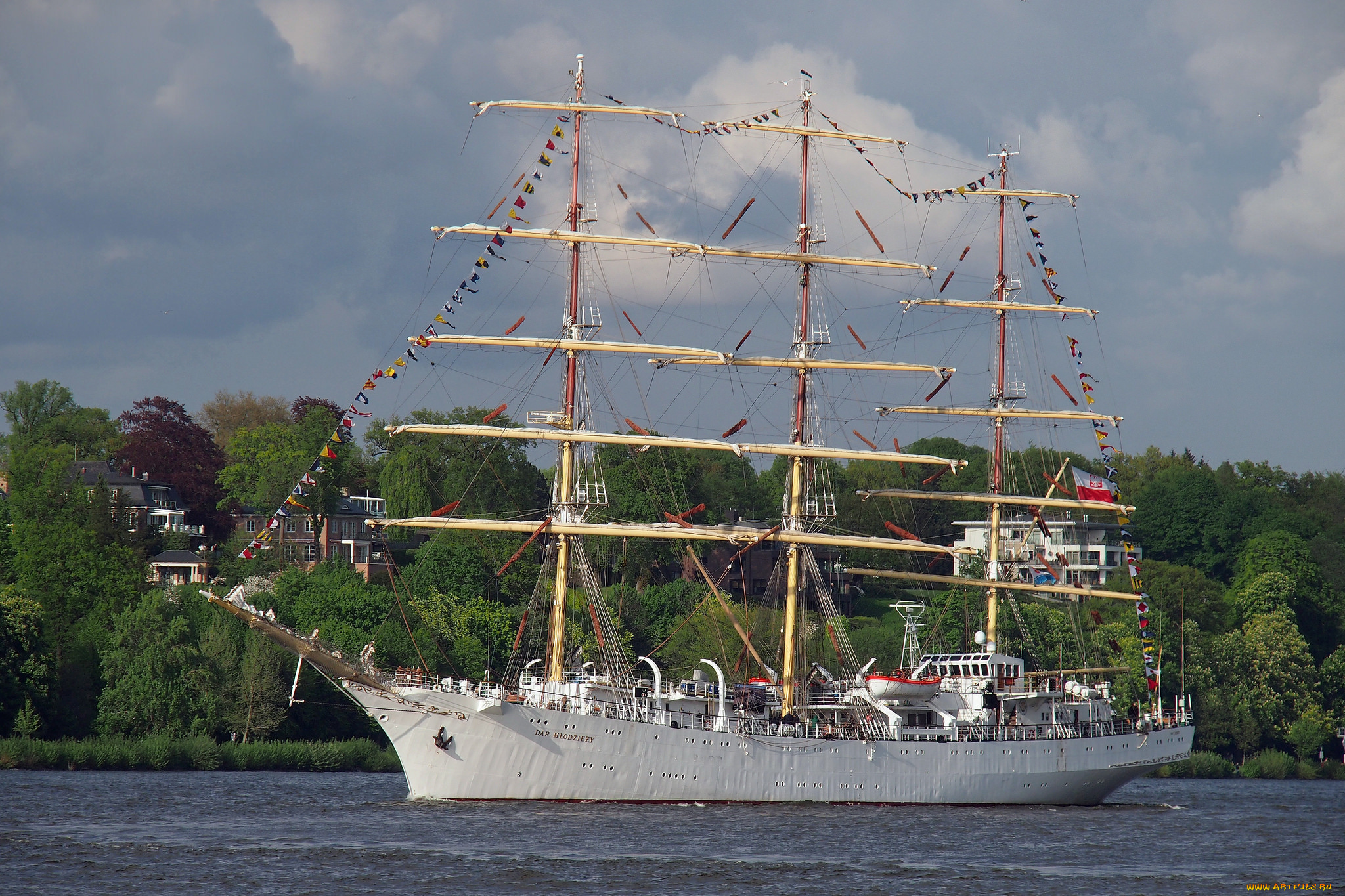 корабли, парусники, паруса, мачты