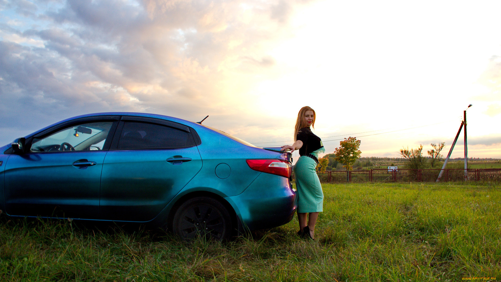 автомобили, -авто, с, девушками, kia, rio