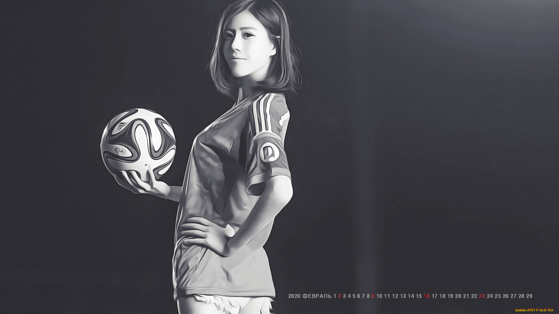календари, компьютерный, дизайн, женщина, 2020, calendar, взгляд, мяч, девушка, азиатка