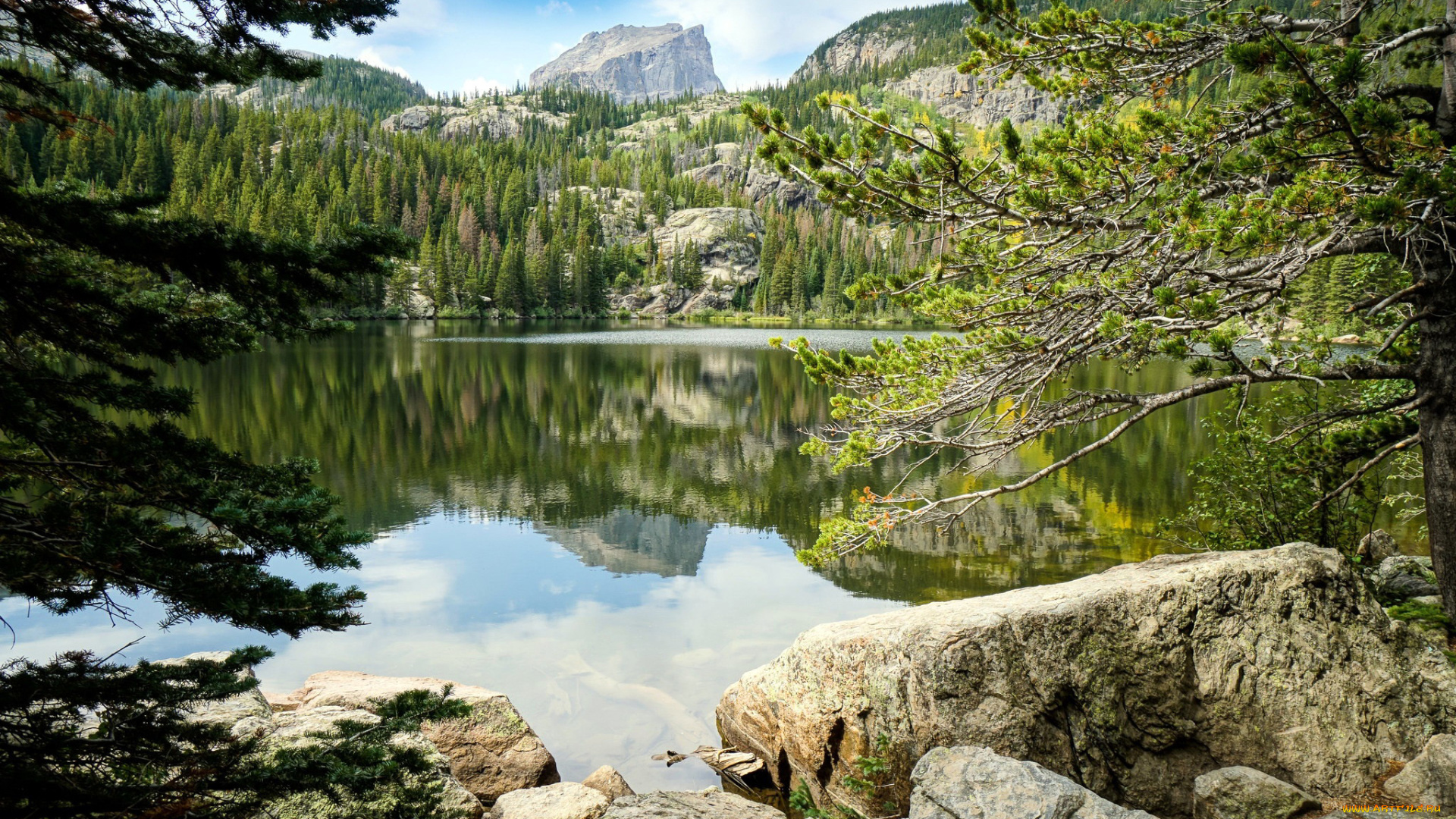 природа, реки, озера, река, камни, отражение