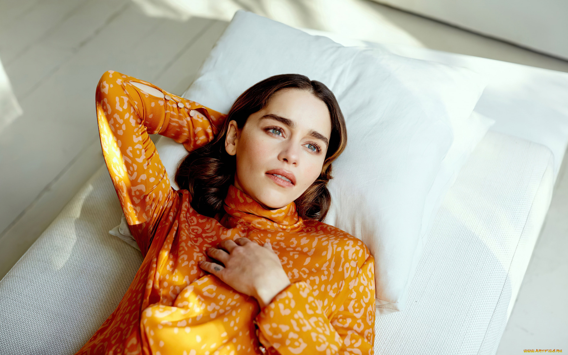 девушки, emilia, clarke, взгляд