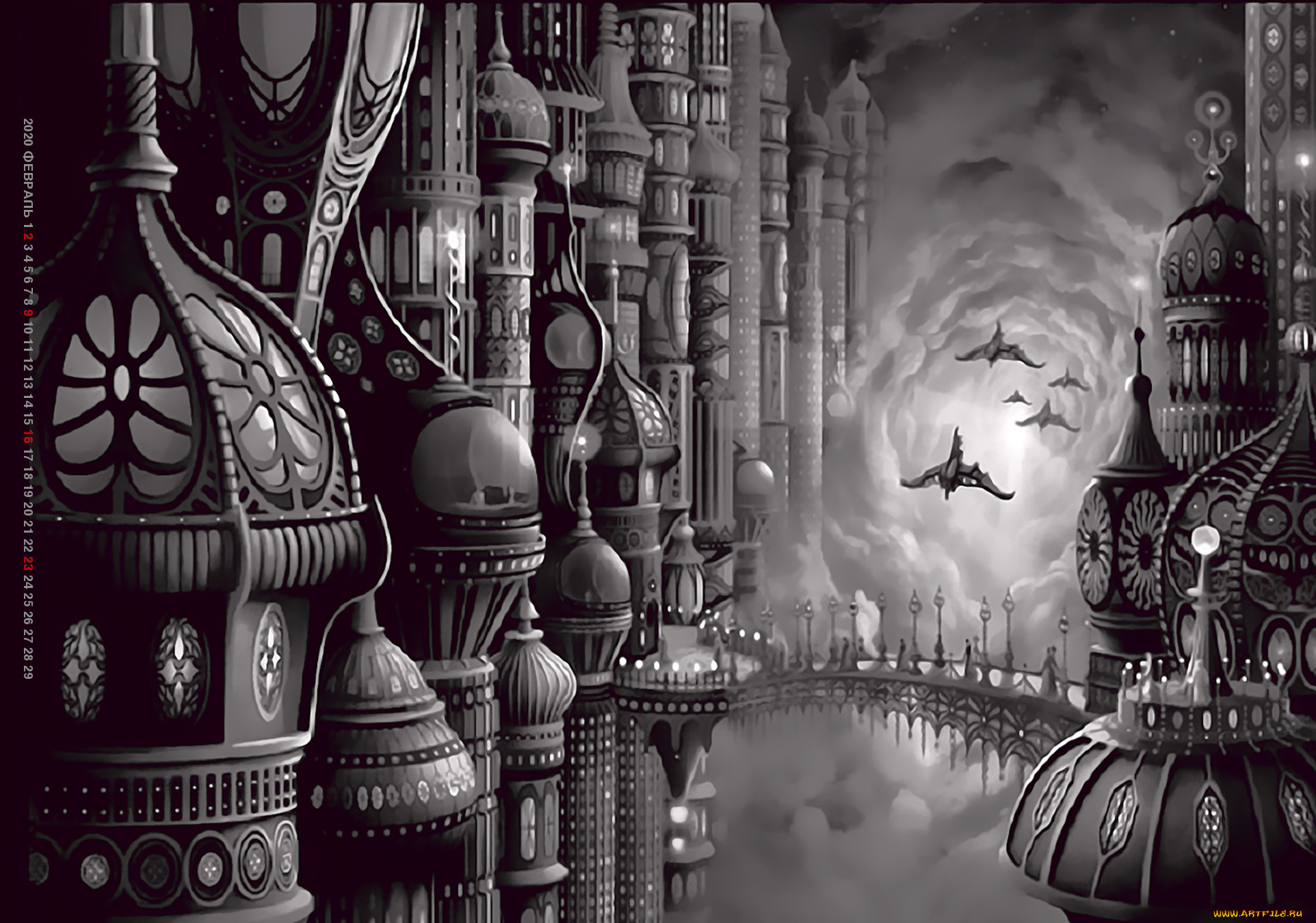 календари, фэнтези, 2020, calendar, здание, строение