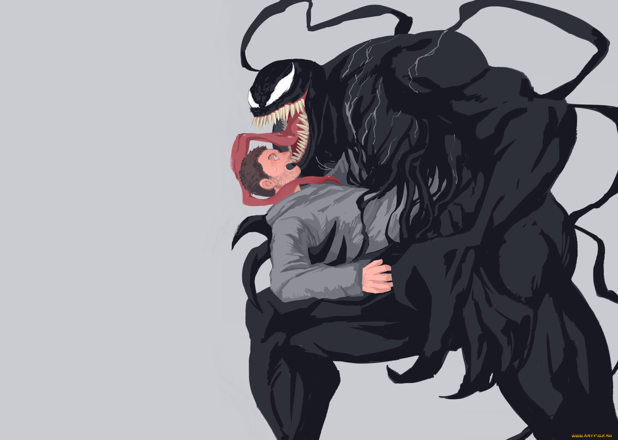 рисованное, кино, веном, эдди, брок, том, харди