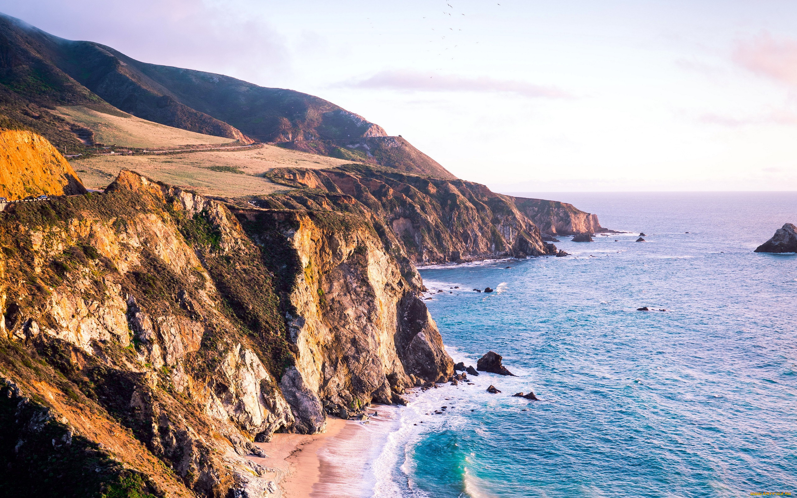 природа, побережье, скалы, море