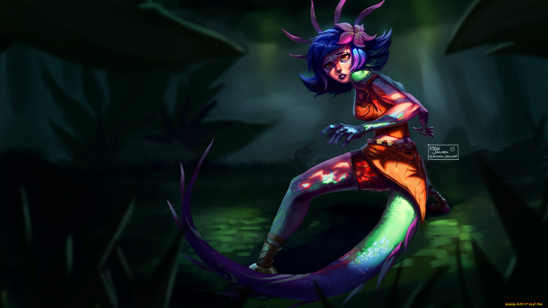 видео, игры, league, of, legends, хвост, болото, neeko