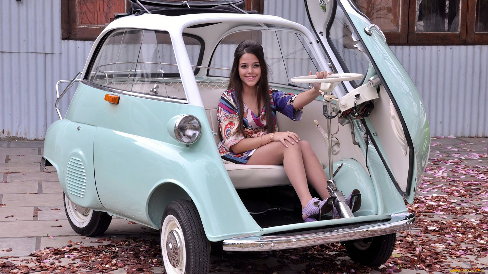 автомобили, -авто, с, девушками, bmw, isetta, 300