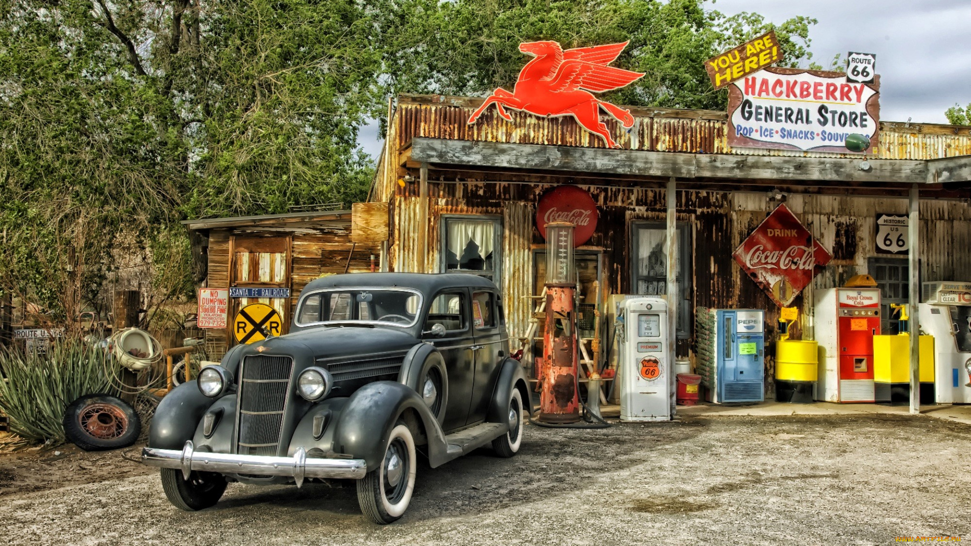 автомобили, классика, ретро, черный, магазин, дерево