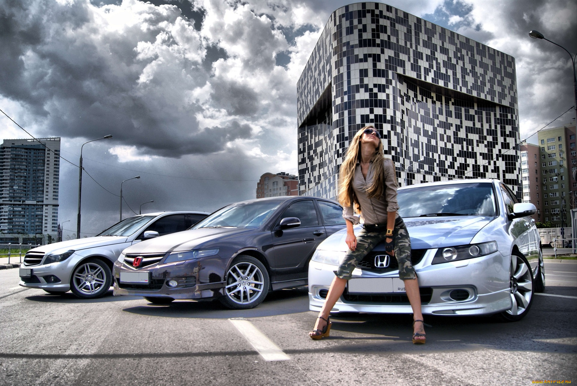 автомобили, -авто, с, девушками, девушка