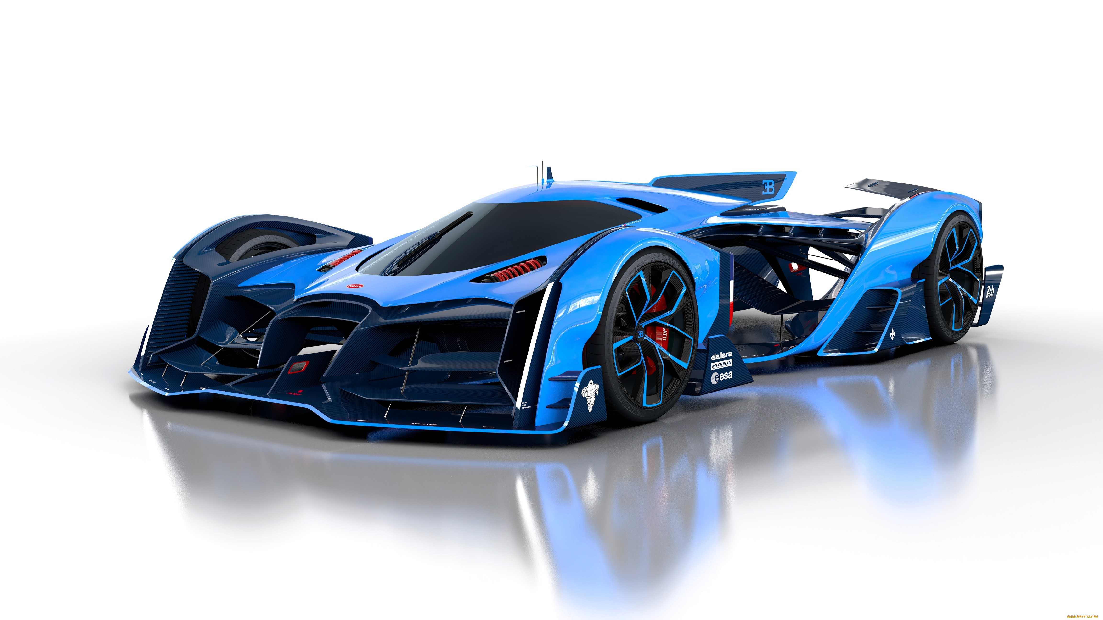 bugatti, vision, le, mans, автомобили, bugatti, голубой, спортивный, болид