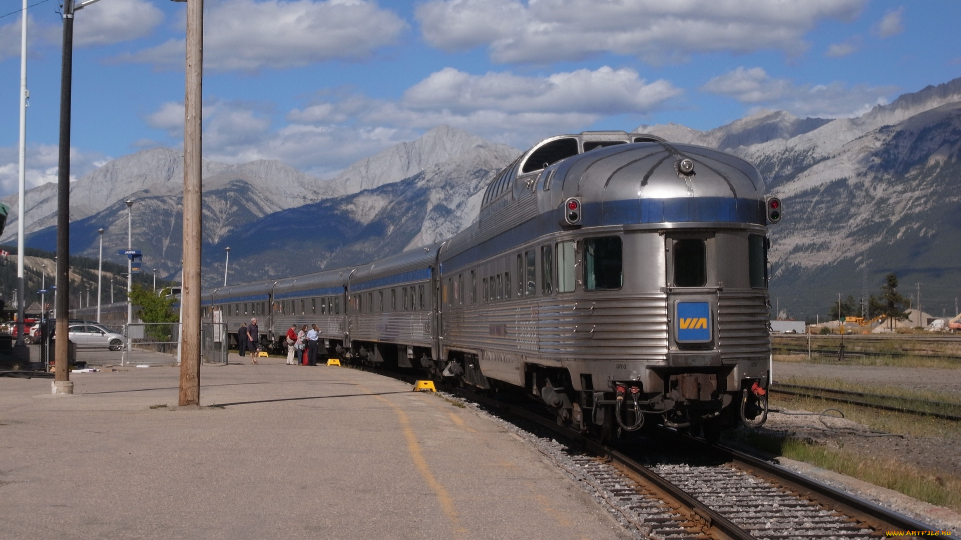 техника, поезда, рельсы, горы