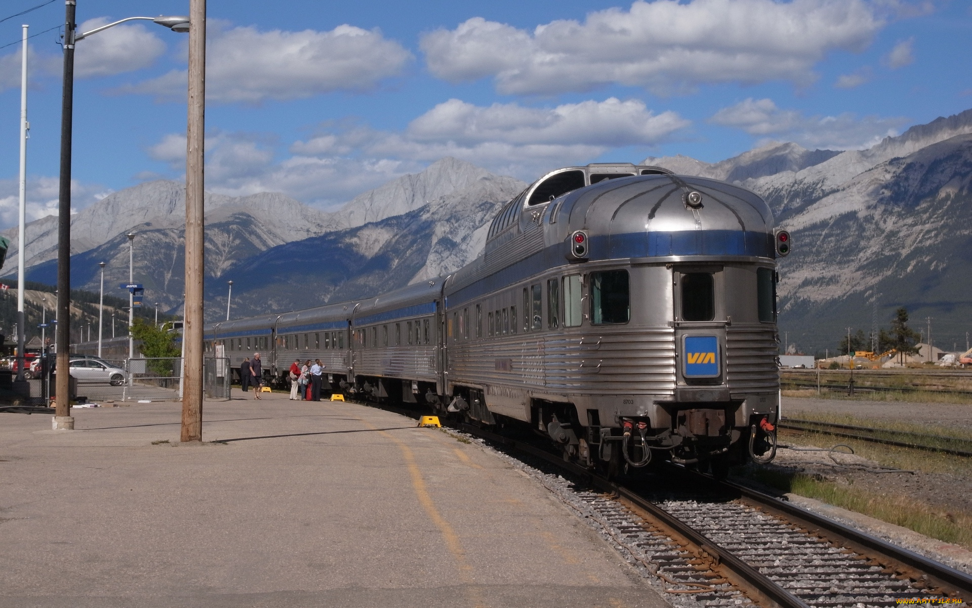 техника, поезда, рельсы, горы