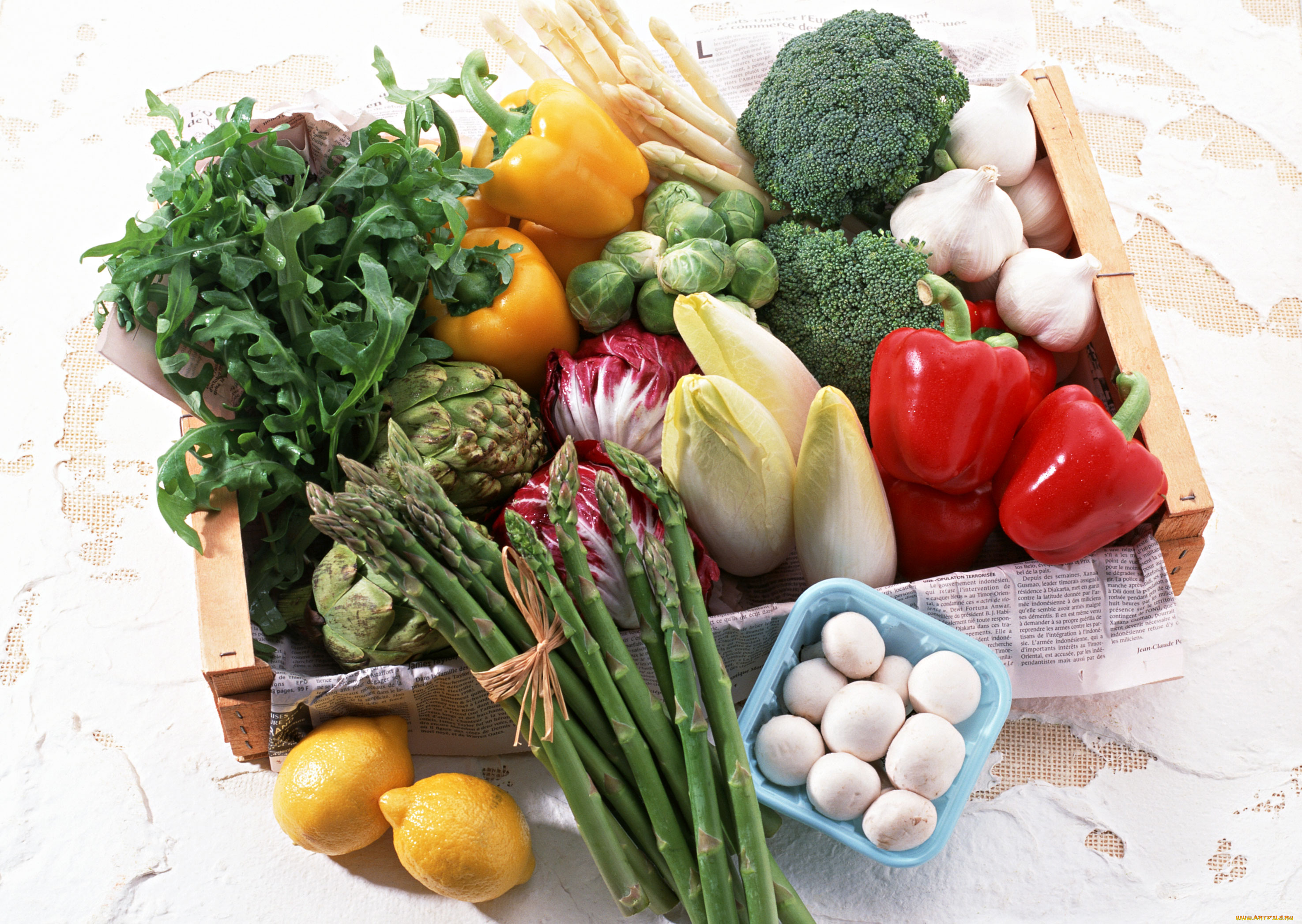 еда, фрукты, овощи, вместе, перец, лимон