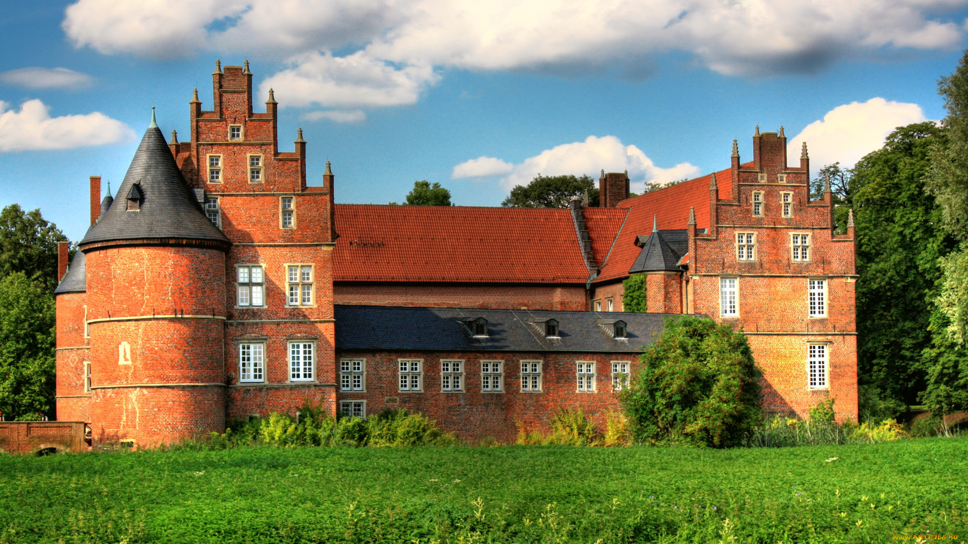 castle, herten, германия, города, дворцы, замки, крепости, замок